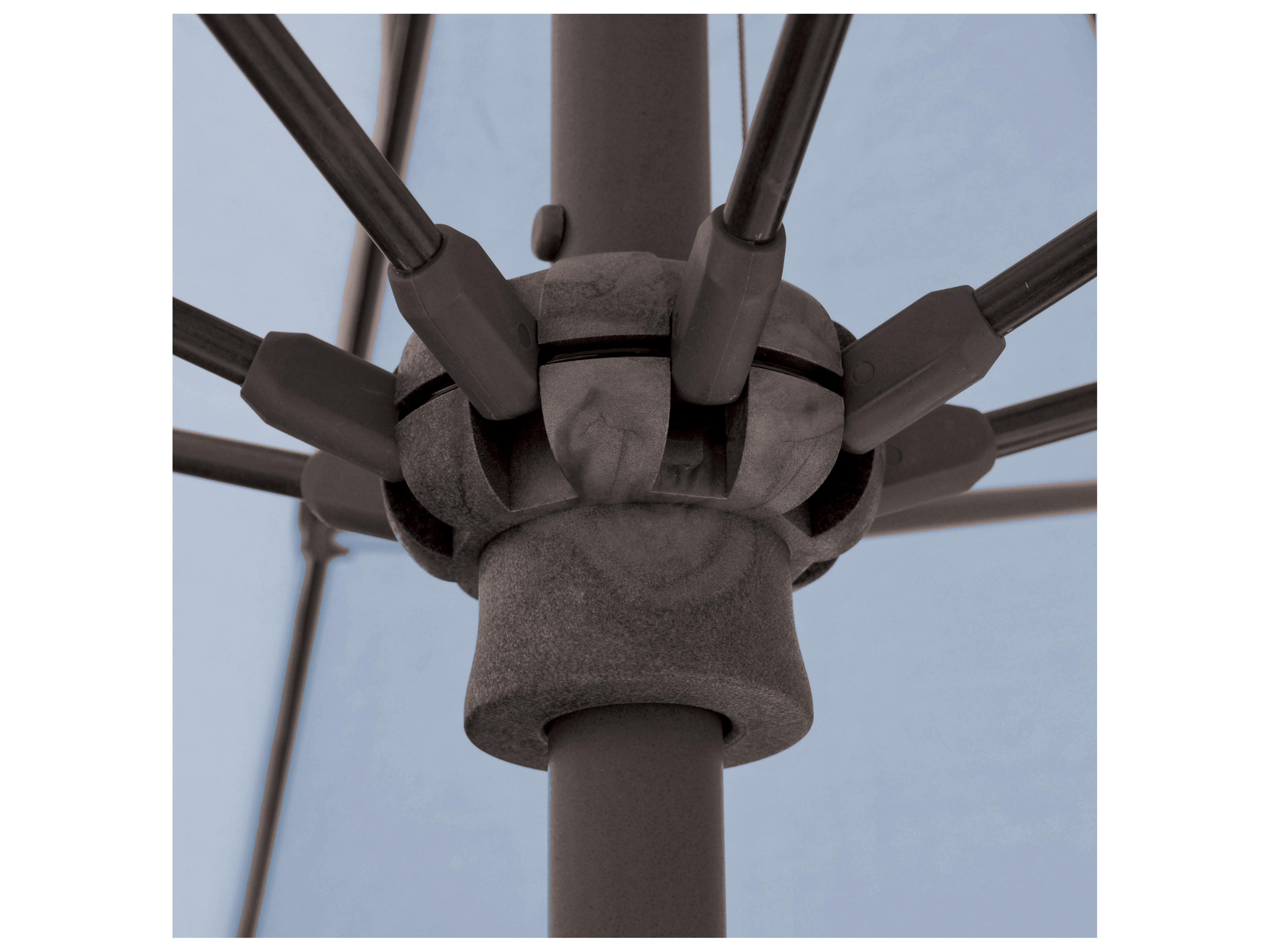 Galtech Quick Ship Aluminum 9 Foot Octagon Crank Lift Auto Tilt Patio Umbrella