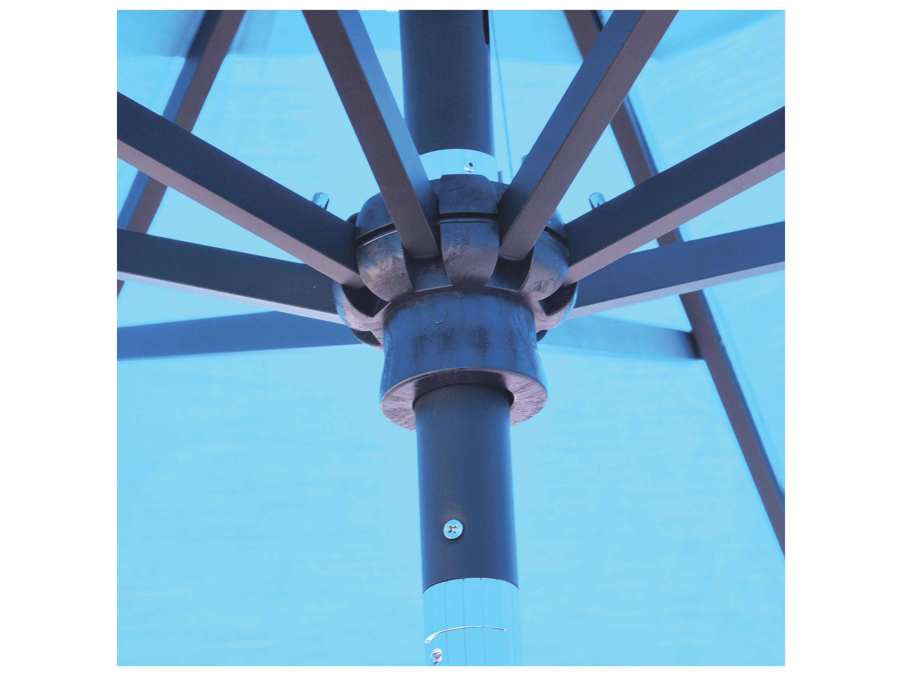 Galtech Quick Ship Aluminum 9 Foot Octagon Auto Tilt Crank Lift Outdoor Umbrella