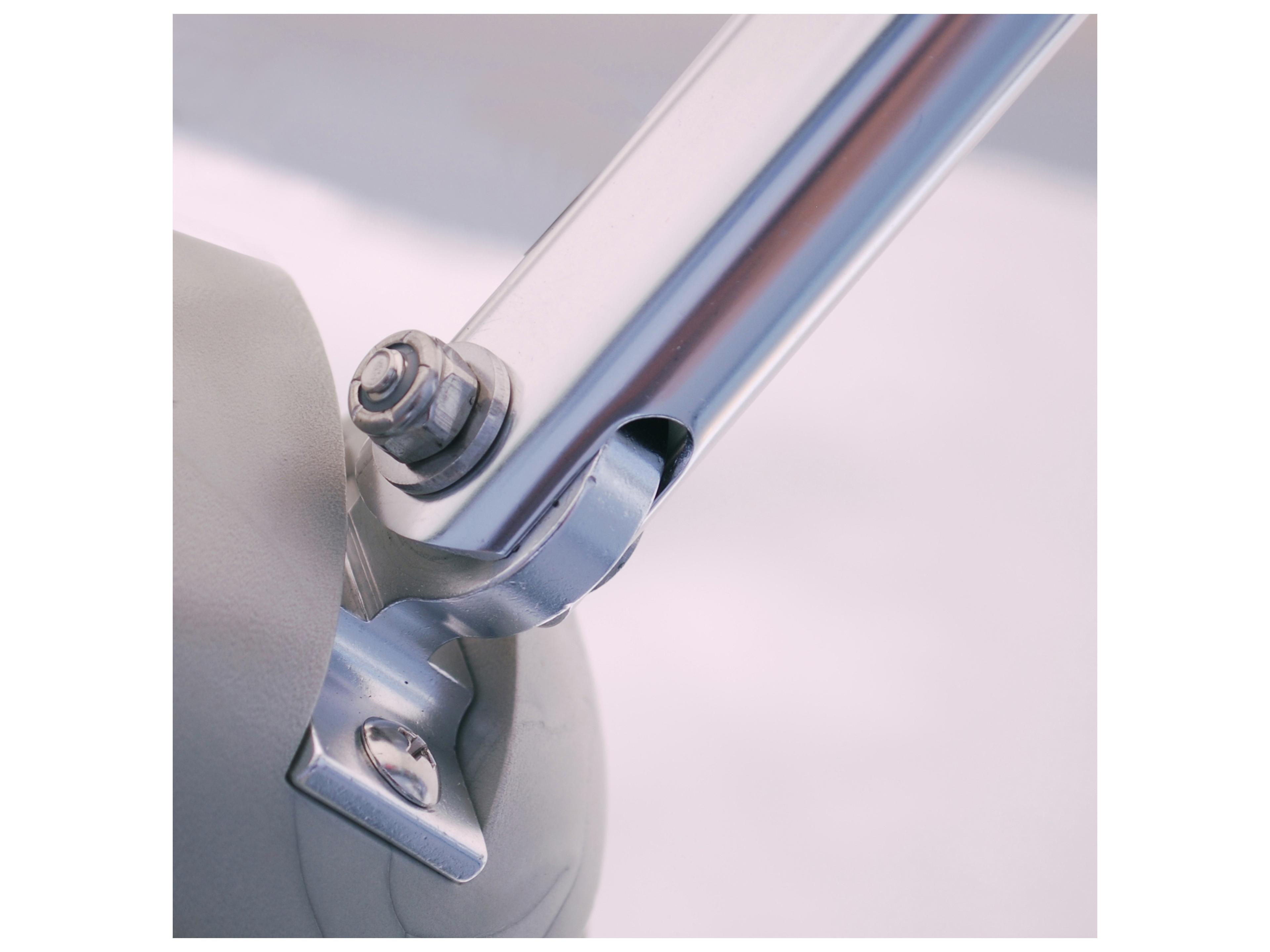 Galtech Quick Ship Commercial Aluminum Silver 8 Foot Square Pulley Lift Patio Umbrella