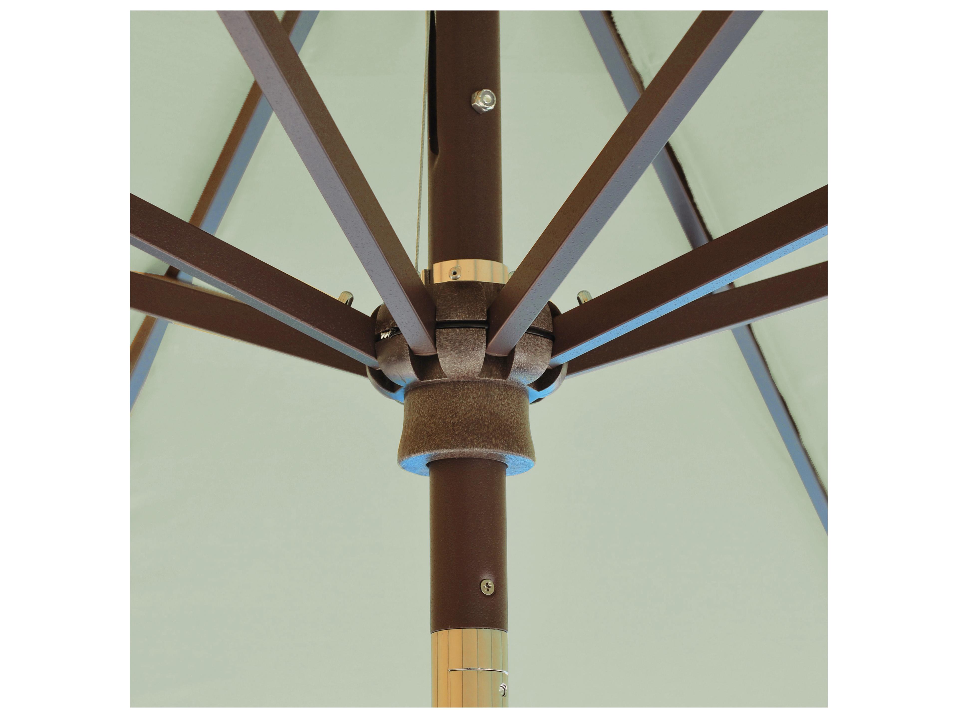 Galtech Quick Ship Aluminum 11 Foot Octagon Auto Tilt Crank Lift Outdoor Umbrella