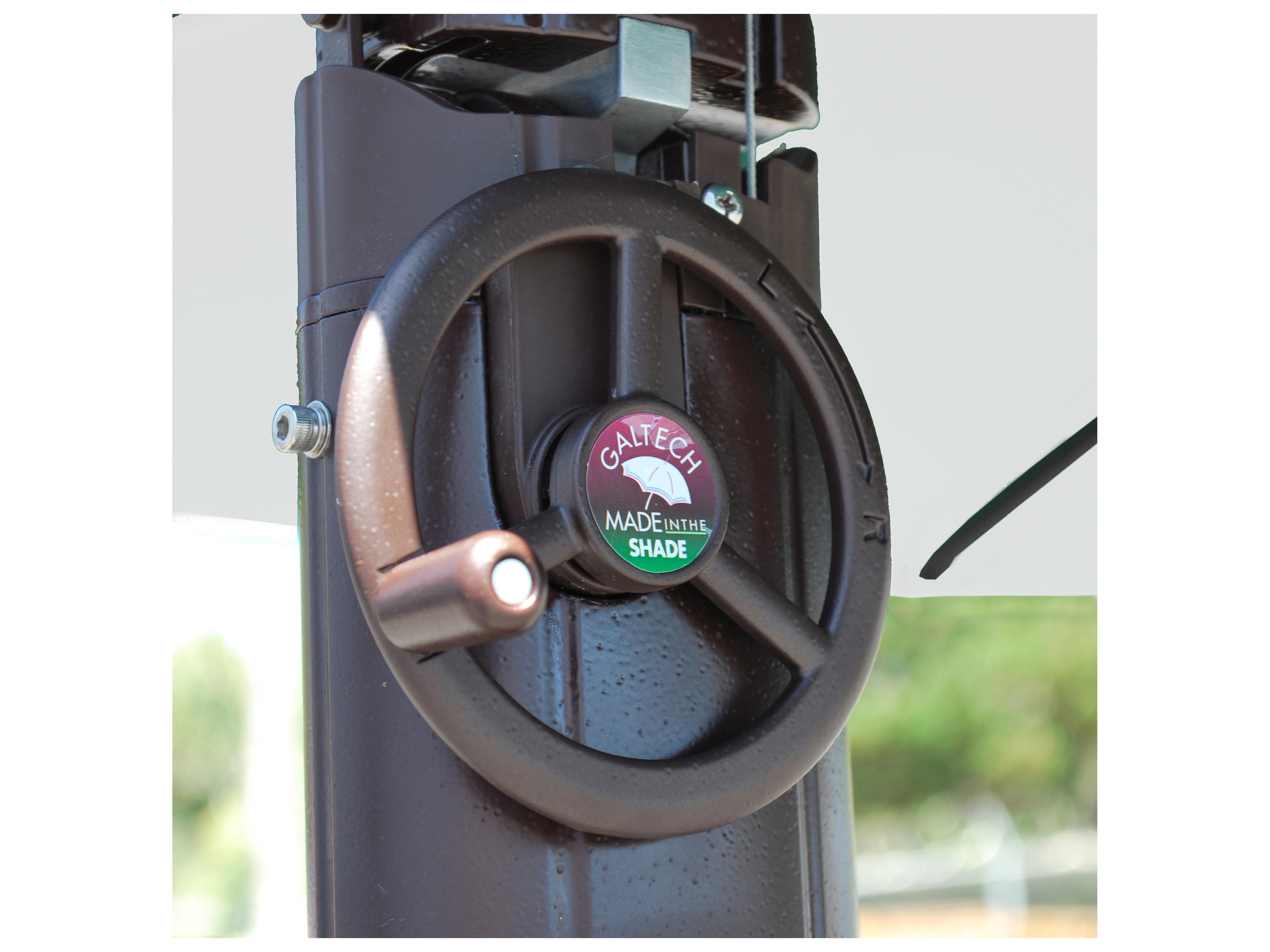 Galtech Quick Ship Cantilever Aluminum 11 Foot Octagon Easy Lift Offset Outdoor Patio Umbrella