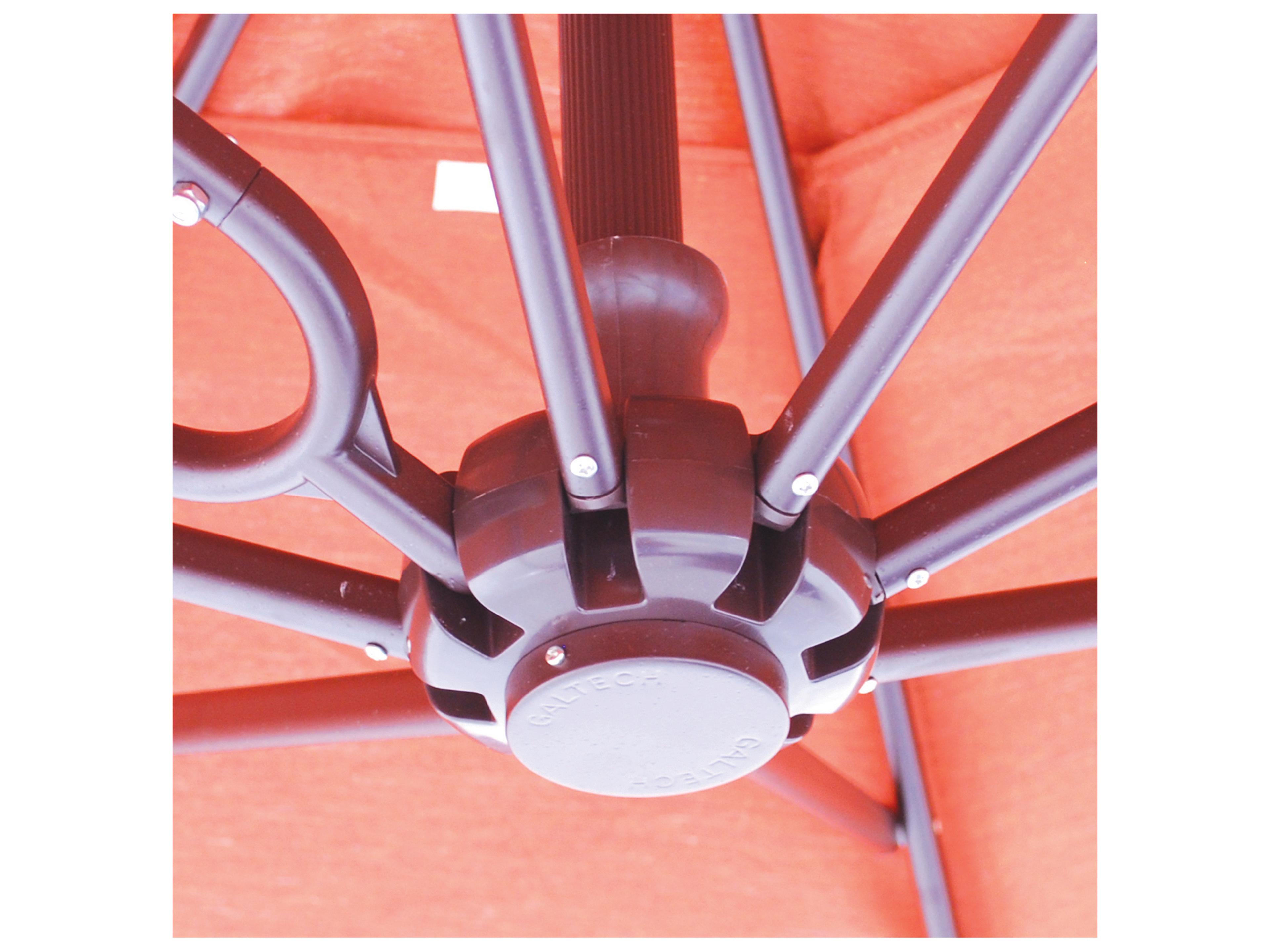 Galtech Quick Ship Cantilever Aluminum 10 x 10 Foot Square Easy Lift Patio Umbrella