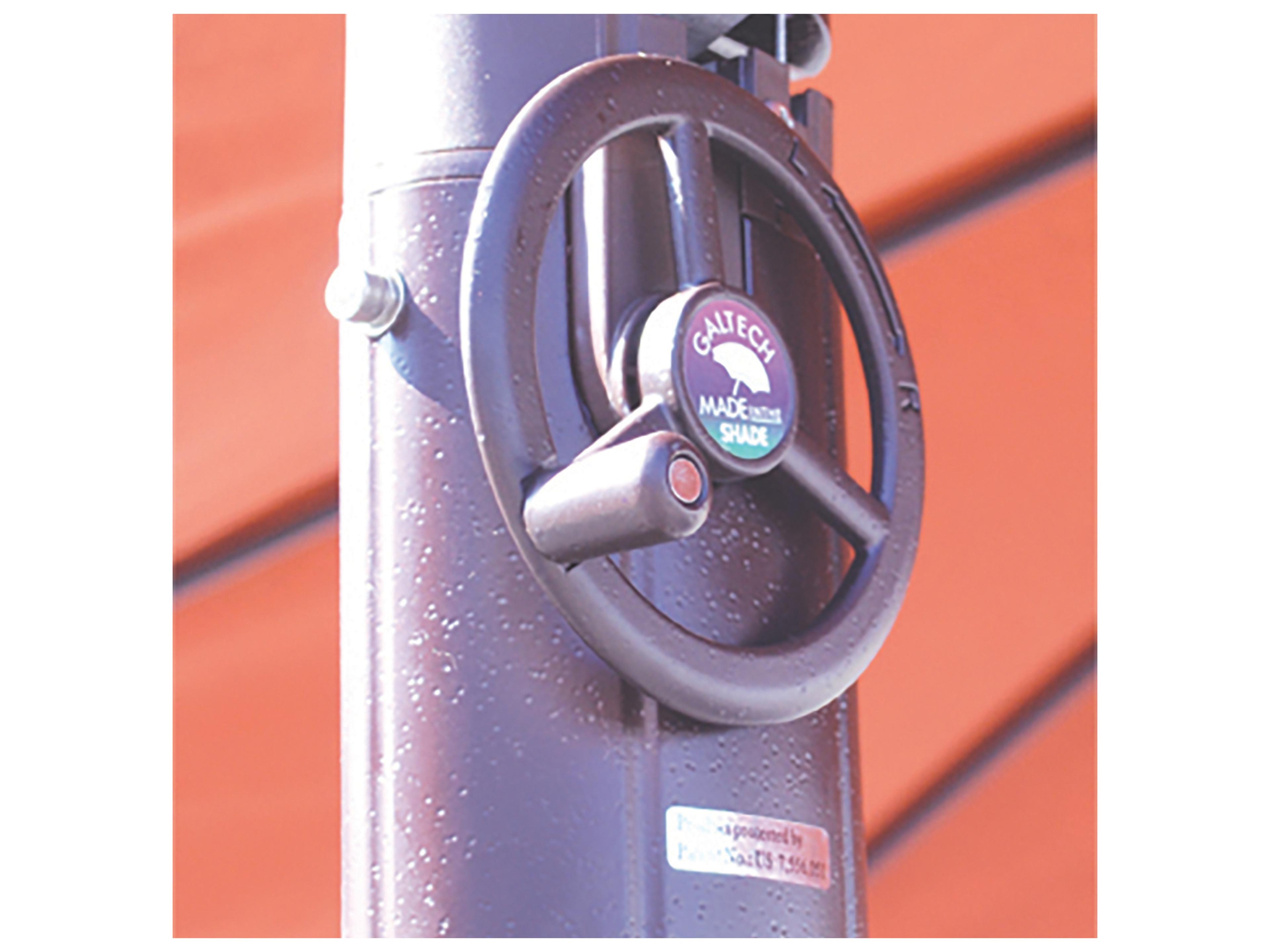 Galtech Quick Ship Cantilever Aluminum 10 x 10 Foot Square Easy Lift Patio Umbrella