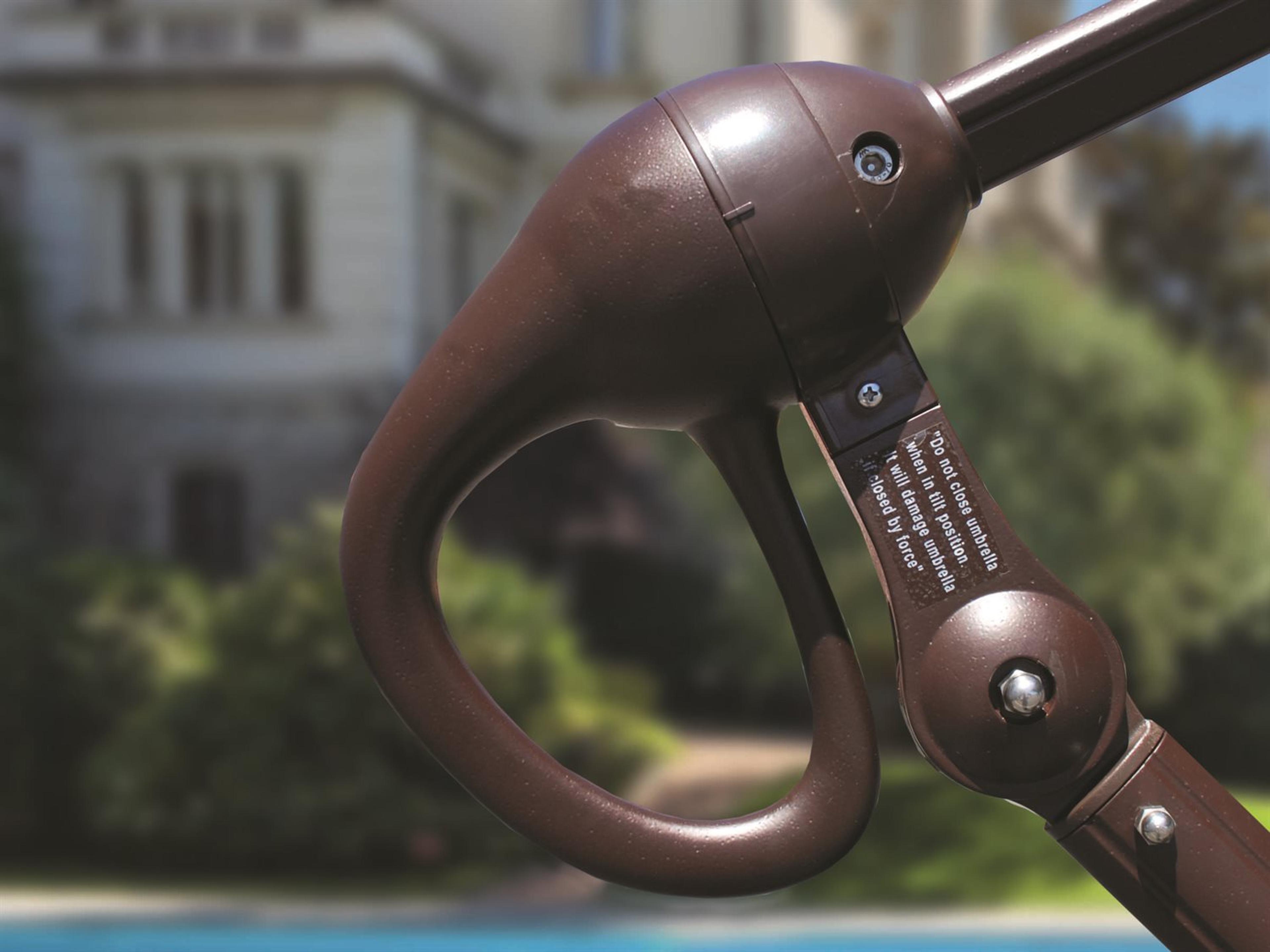 Galtech Quick Ship Cantilever Aluminum 13 Foot Octagon Manual Lift Outdoor Umbrella