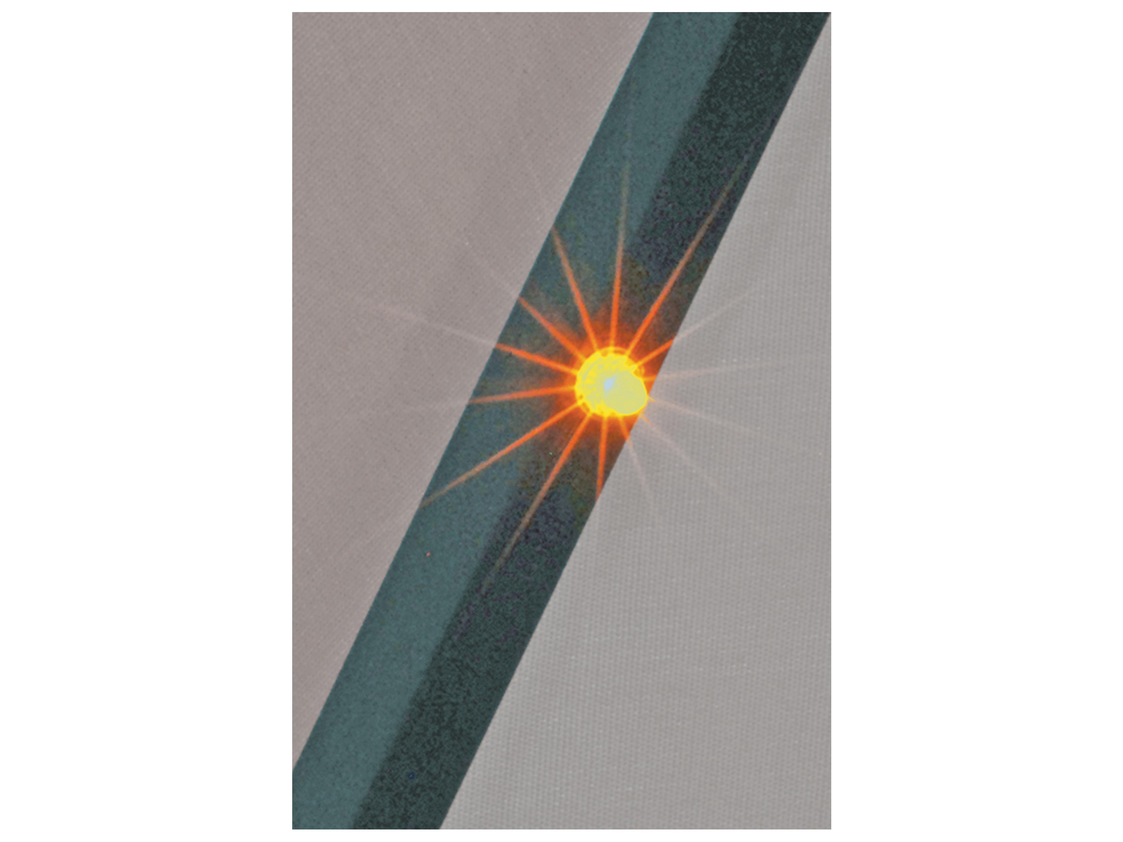 Galtech Quick Ship Aluminum 11 Foot Octagon Crank Lift Auto Tilt Patio Umbrella with LED Lights