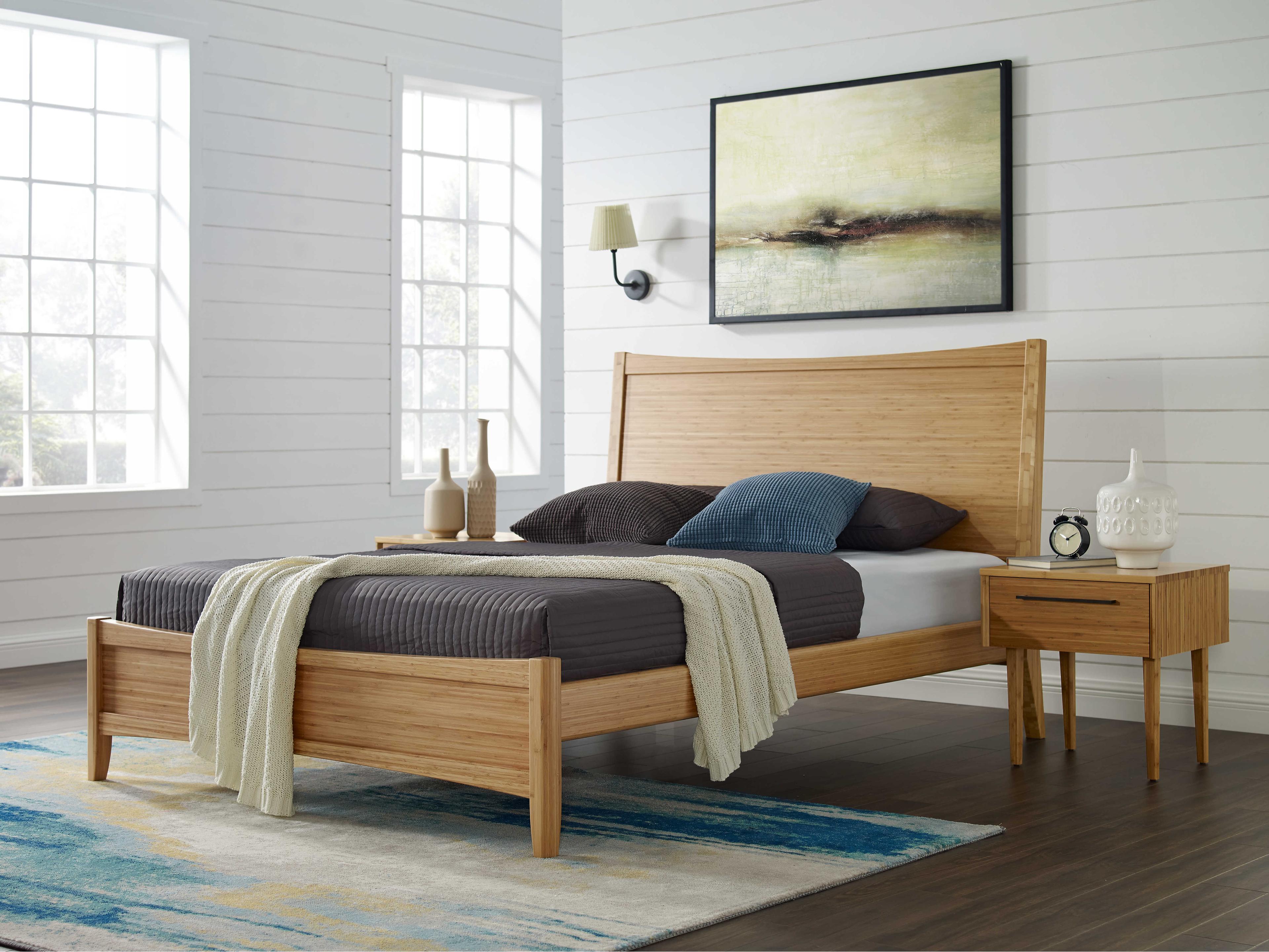 Greenington Eco Ridge By Bamax Caramelized Brown Bamboo Wood Queen Platform Bed