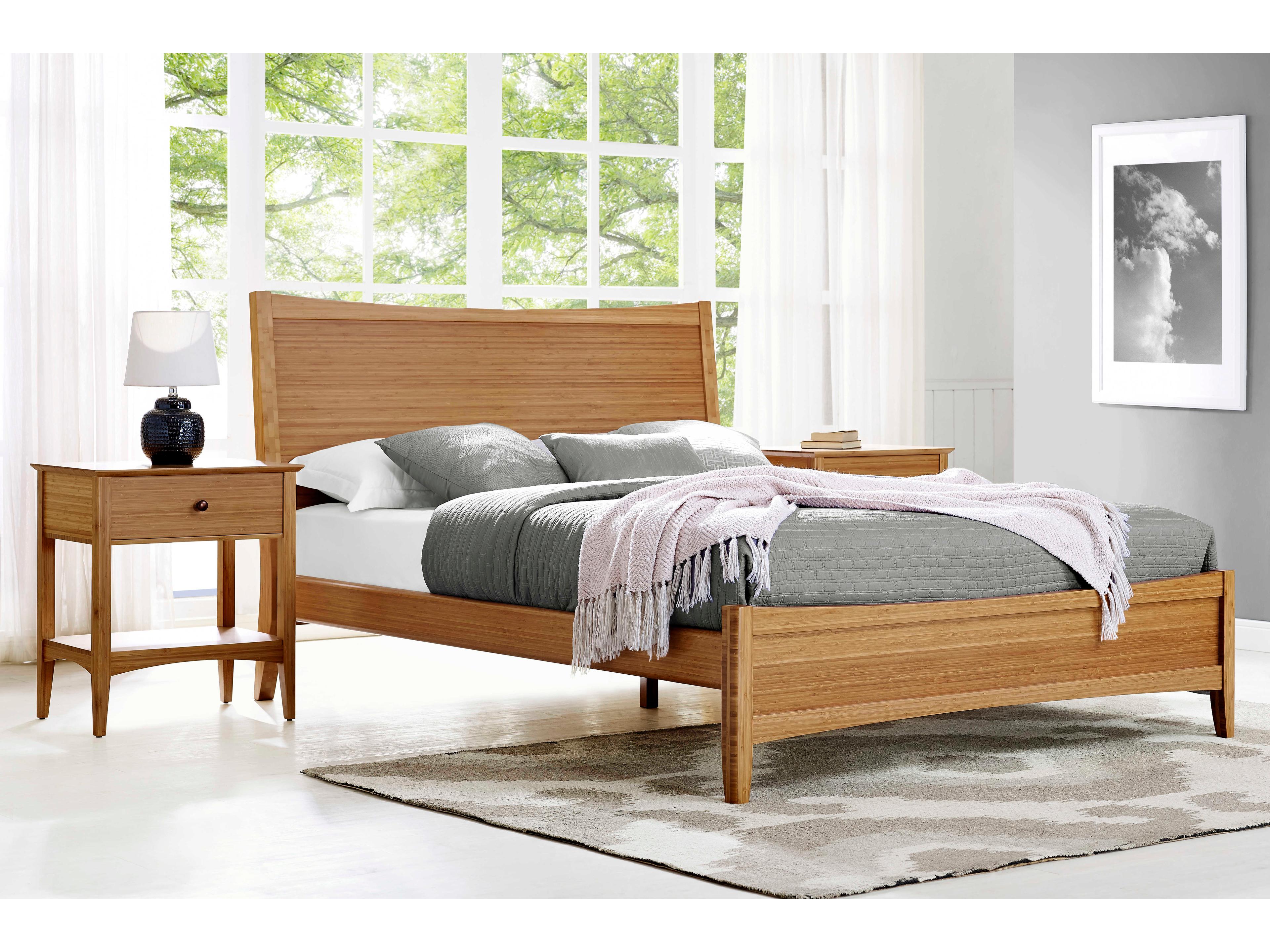 Greenington Eco Ridge By Bamax 1-Drawer Brown Bamboo Wood Nightstand