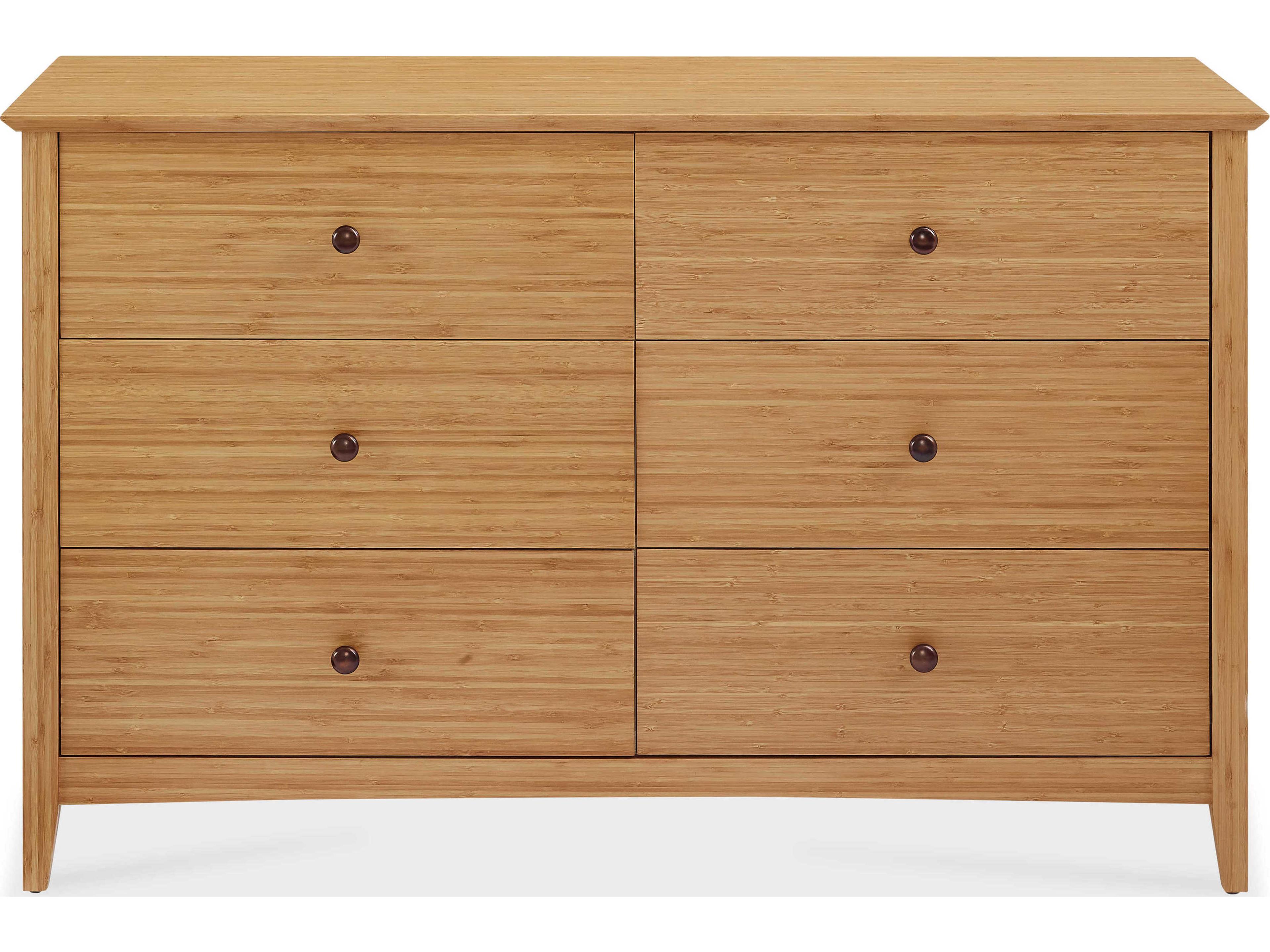 Greenington Eco Ridge By Bamax 6-Drawers Brown Bamboo Wood Double Dresser