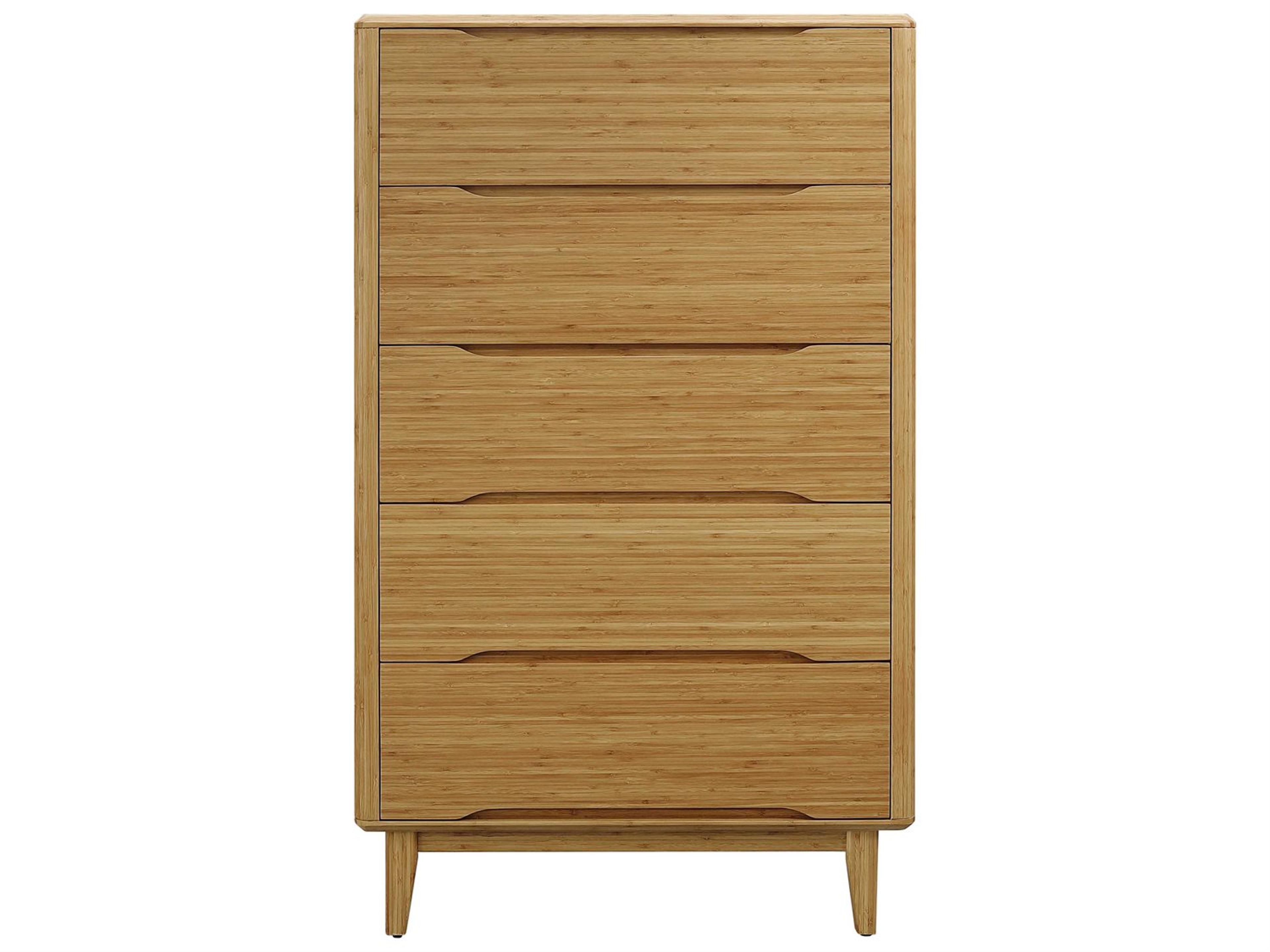 Greenington Currant 5-Drawers Caramelized Brown Bamboo Wood Accent Chest