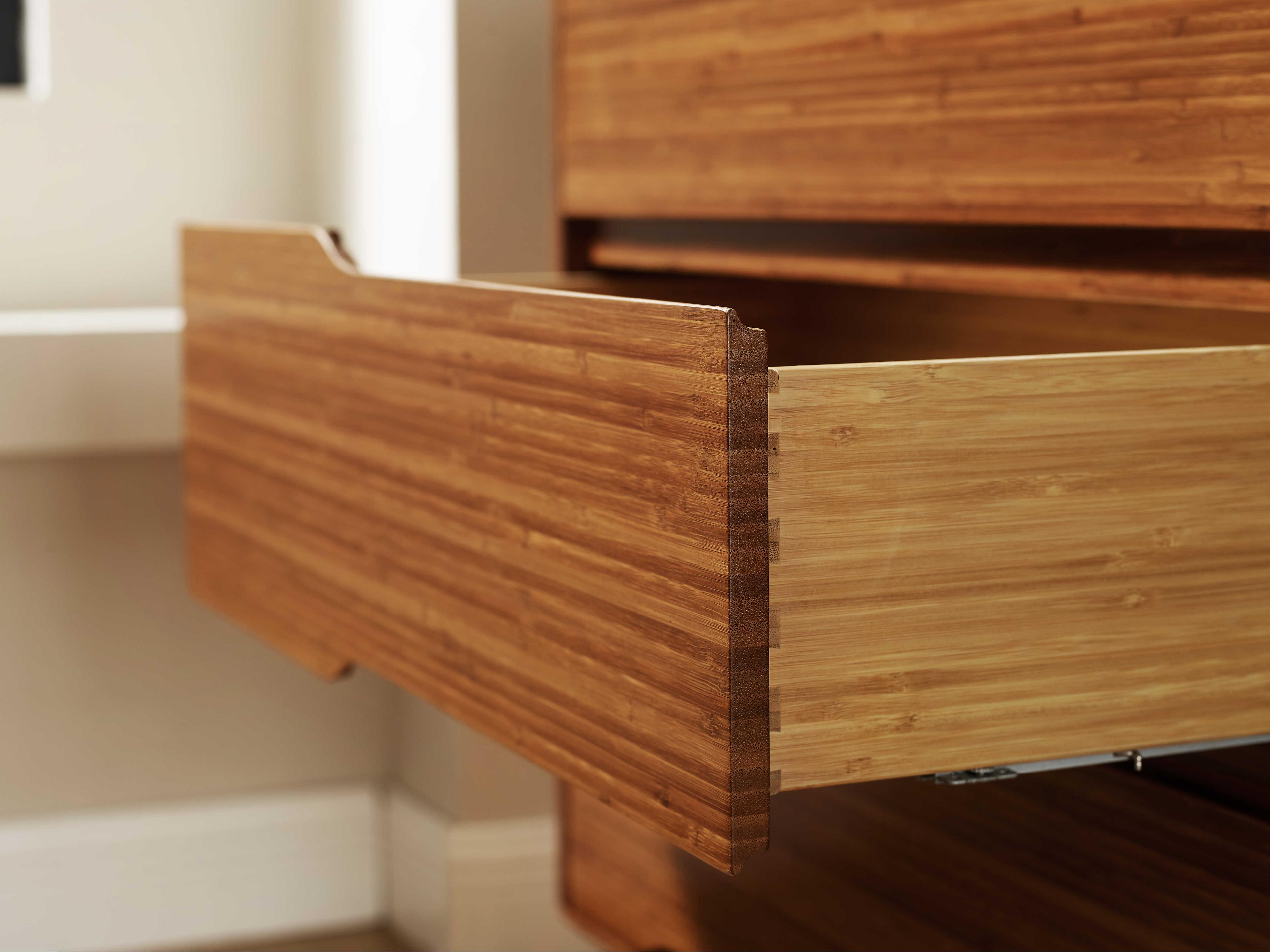 Greenington Currant 6-Drawers Brown Bamboo Wood Double Dresser