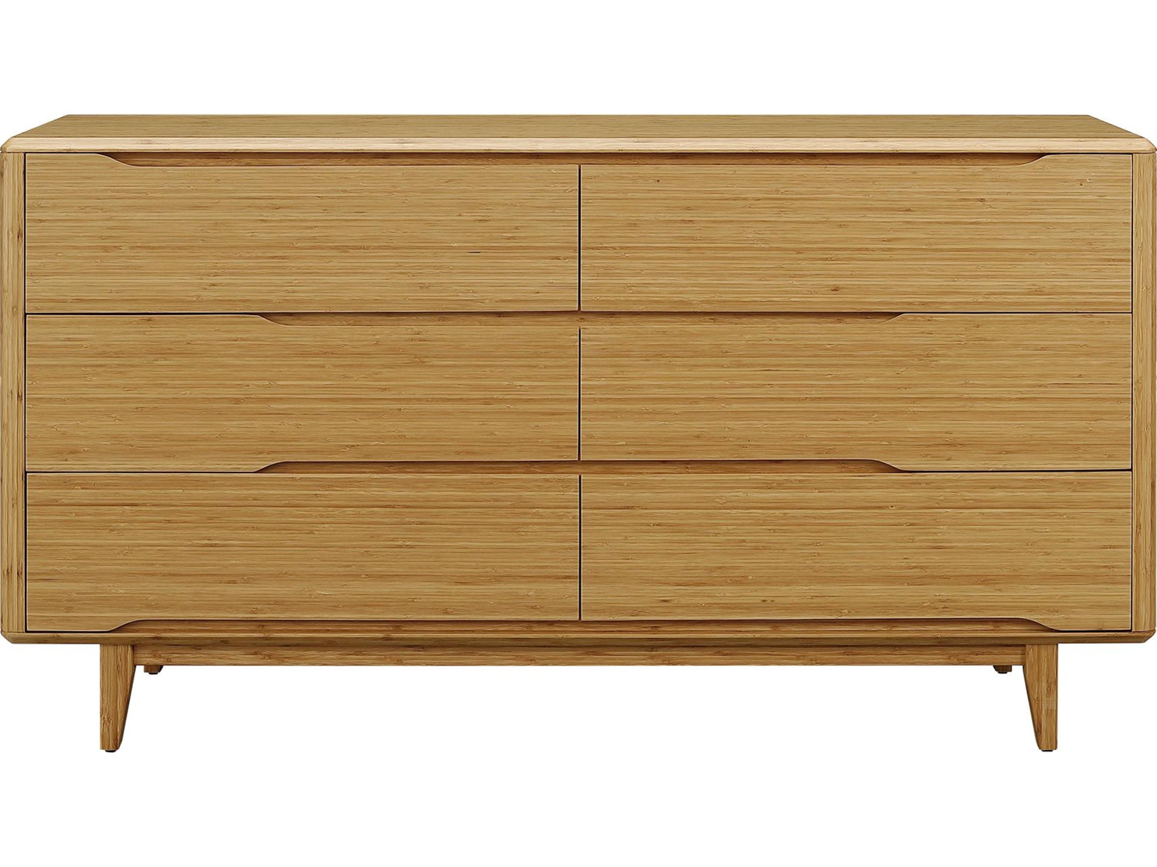 Greenington Currant 6-Drawers Brown Bamboo Wood Double Dresser