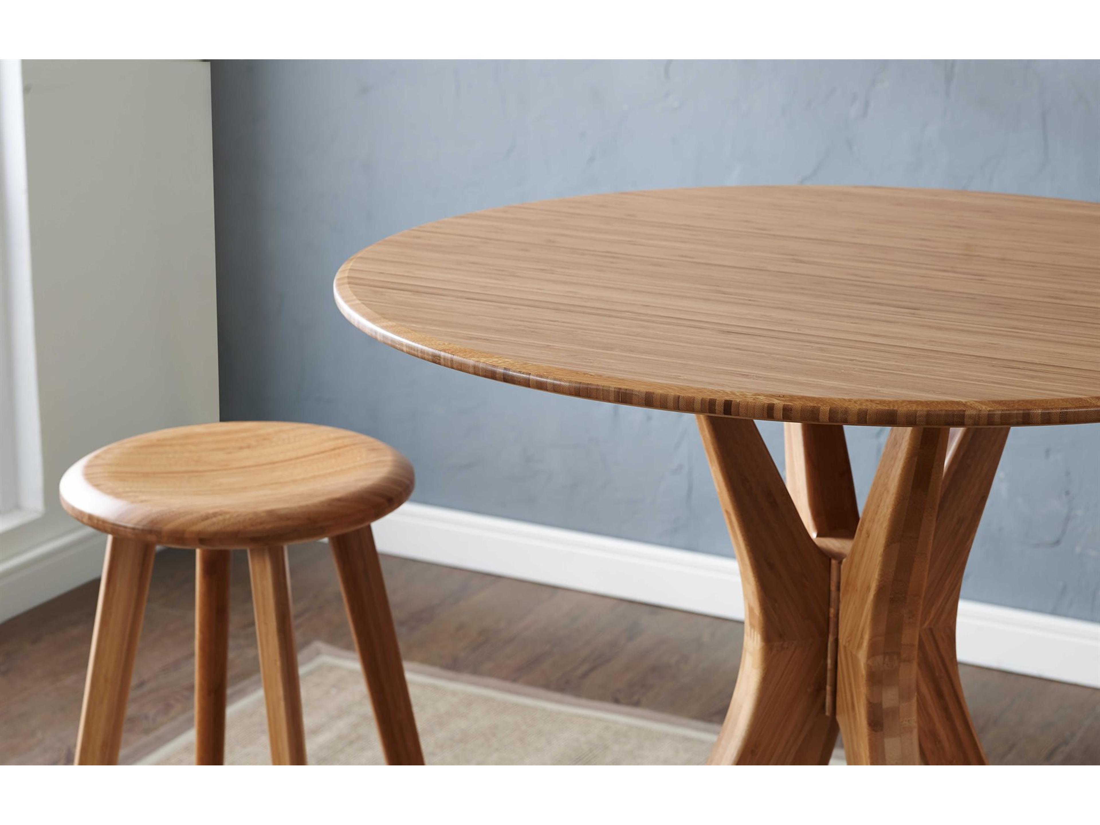 Greenington Mimosa Caramelized Round Wood Bar Table