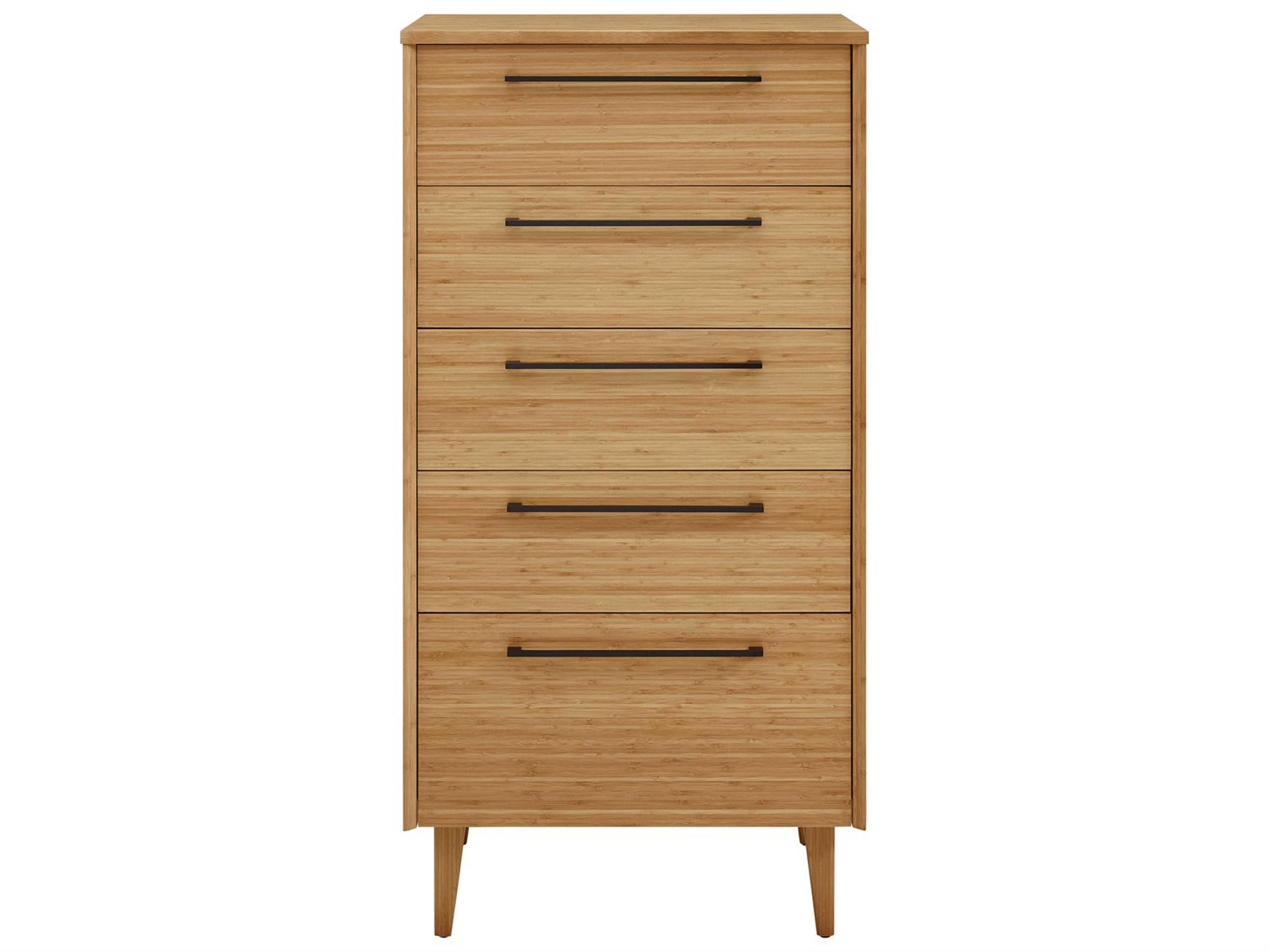 Greenington Sienna 5-Drawers Caramelized Brown Bamboo Wood Accent Chest