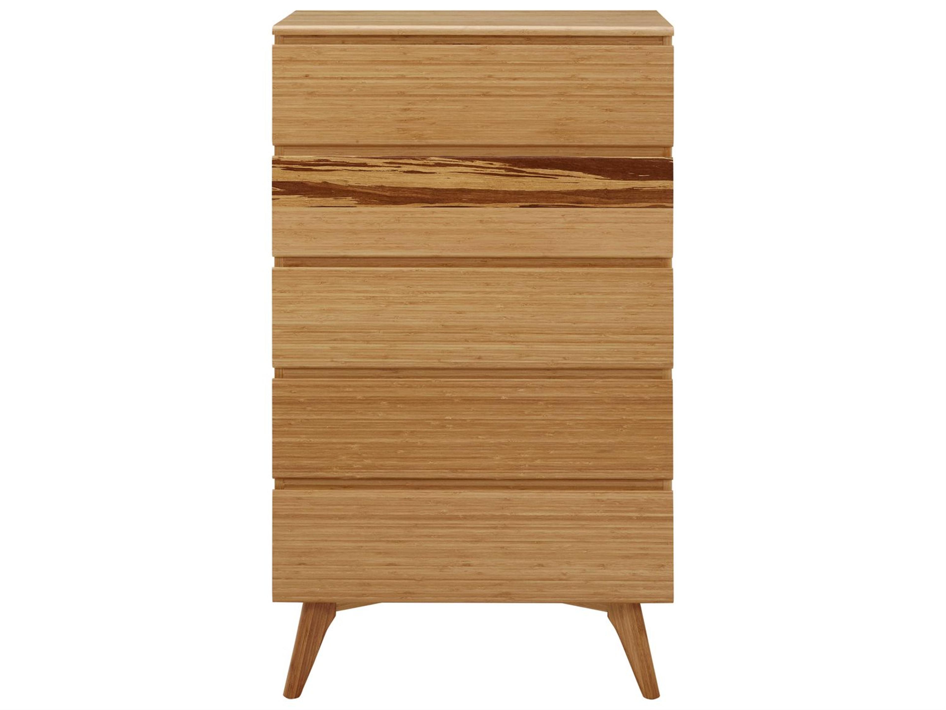 Greenington Azara 5-Drawers Caramelized Brown Bamboo Wood Accent Chest