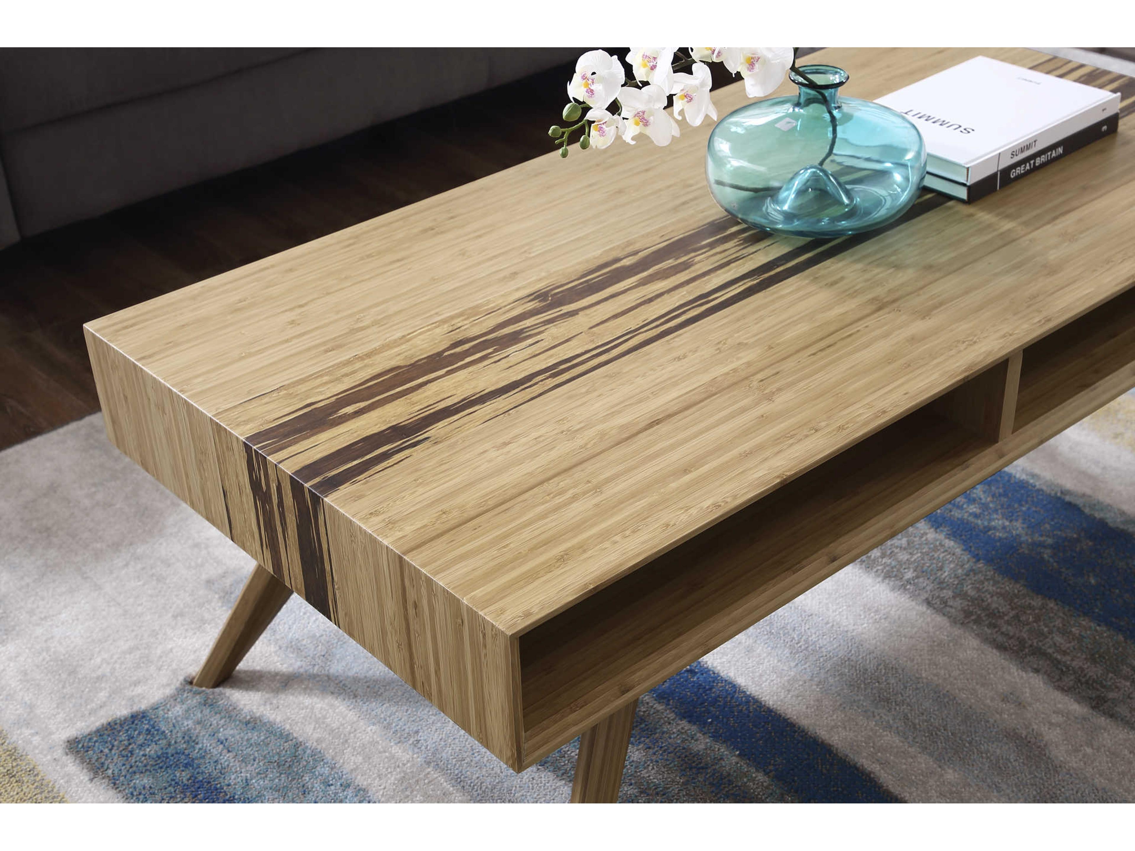 Greenington Azara Rectangular Wood Caramelized exotic Tiger Coffee Table