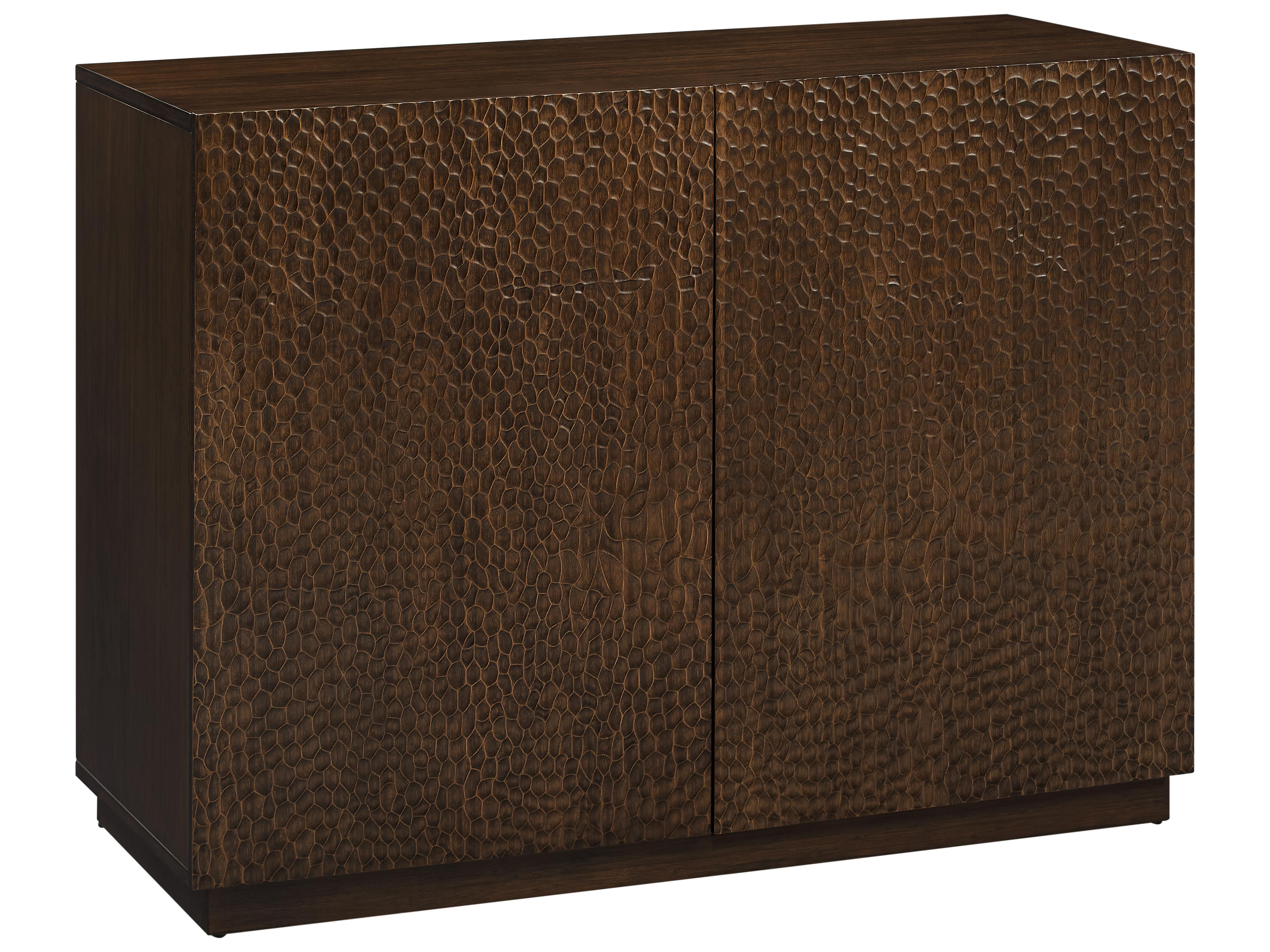 Dining Avalon Black Walnut Brown Bamboo Wood Console Table