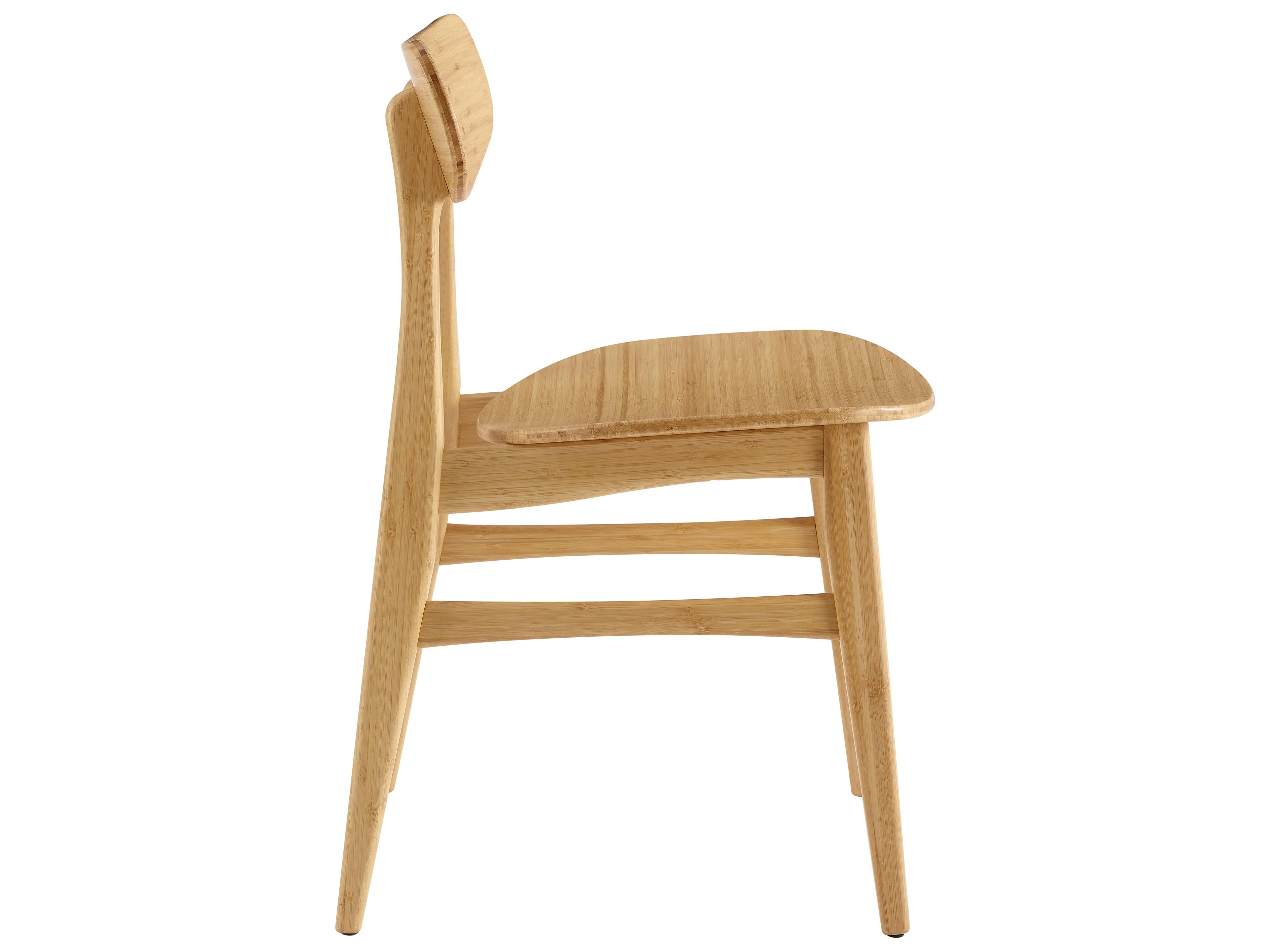 Greenington Cassia Bamboo Wood Natural Armless Dining Chair Set of 2
