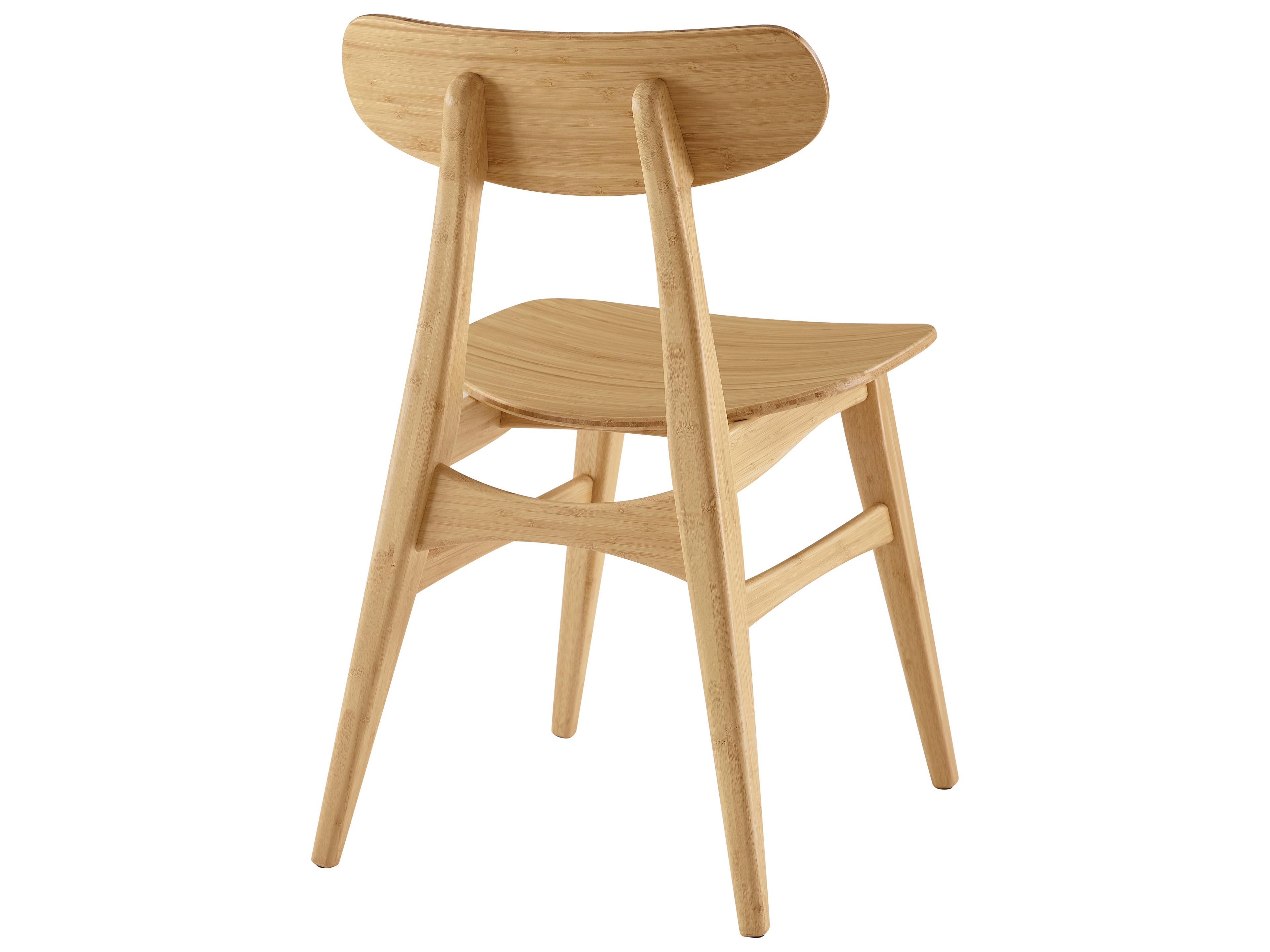 Greenington Cassia Bamboo Wood Natural Armless Dining Chair Set of 2
