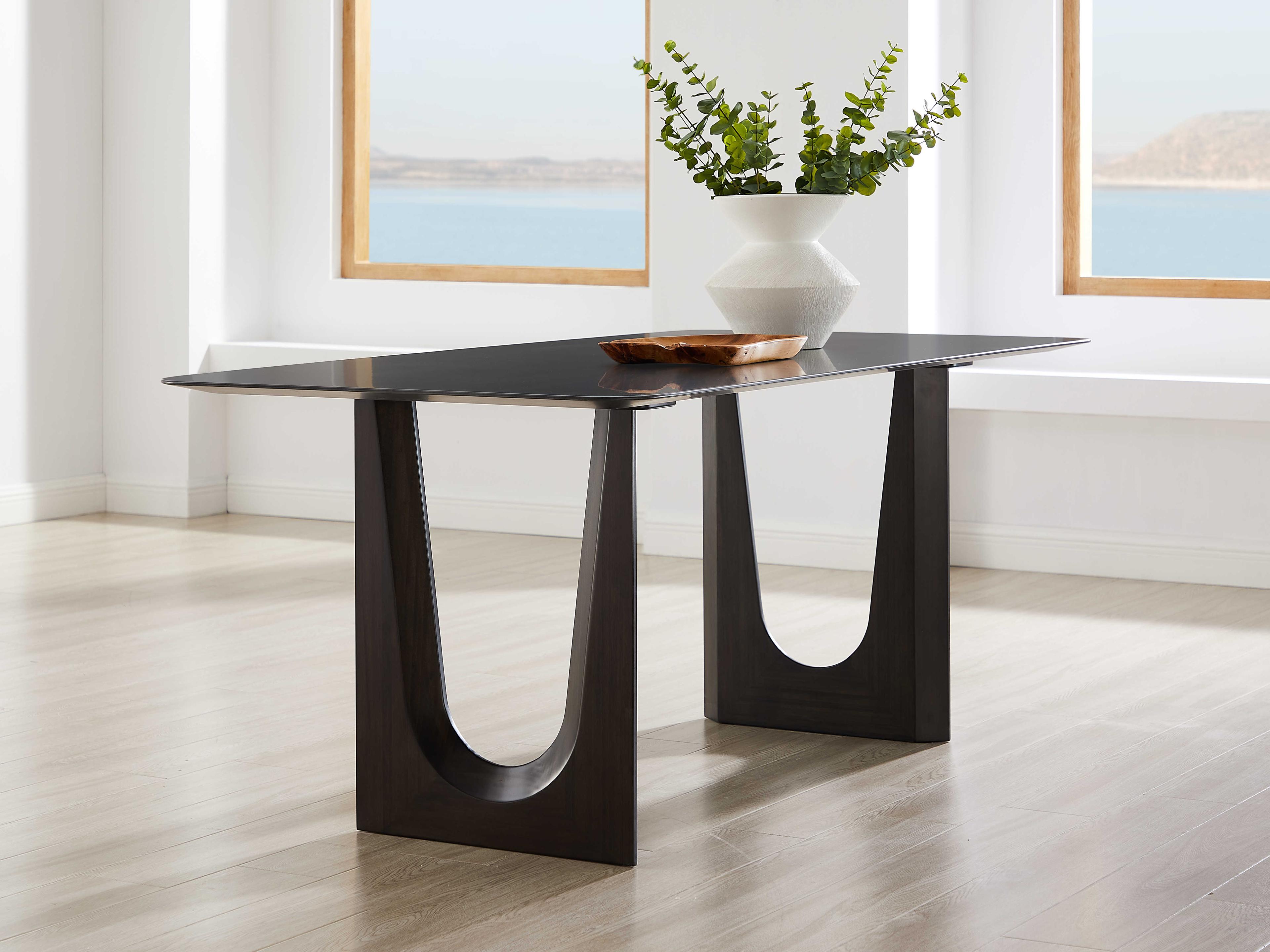 Greenington Hanna Rectangular Bamboo Caviar Dining Table