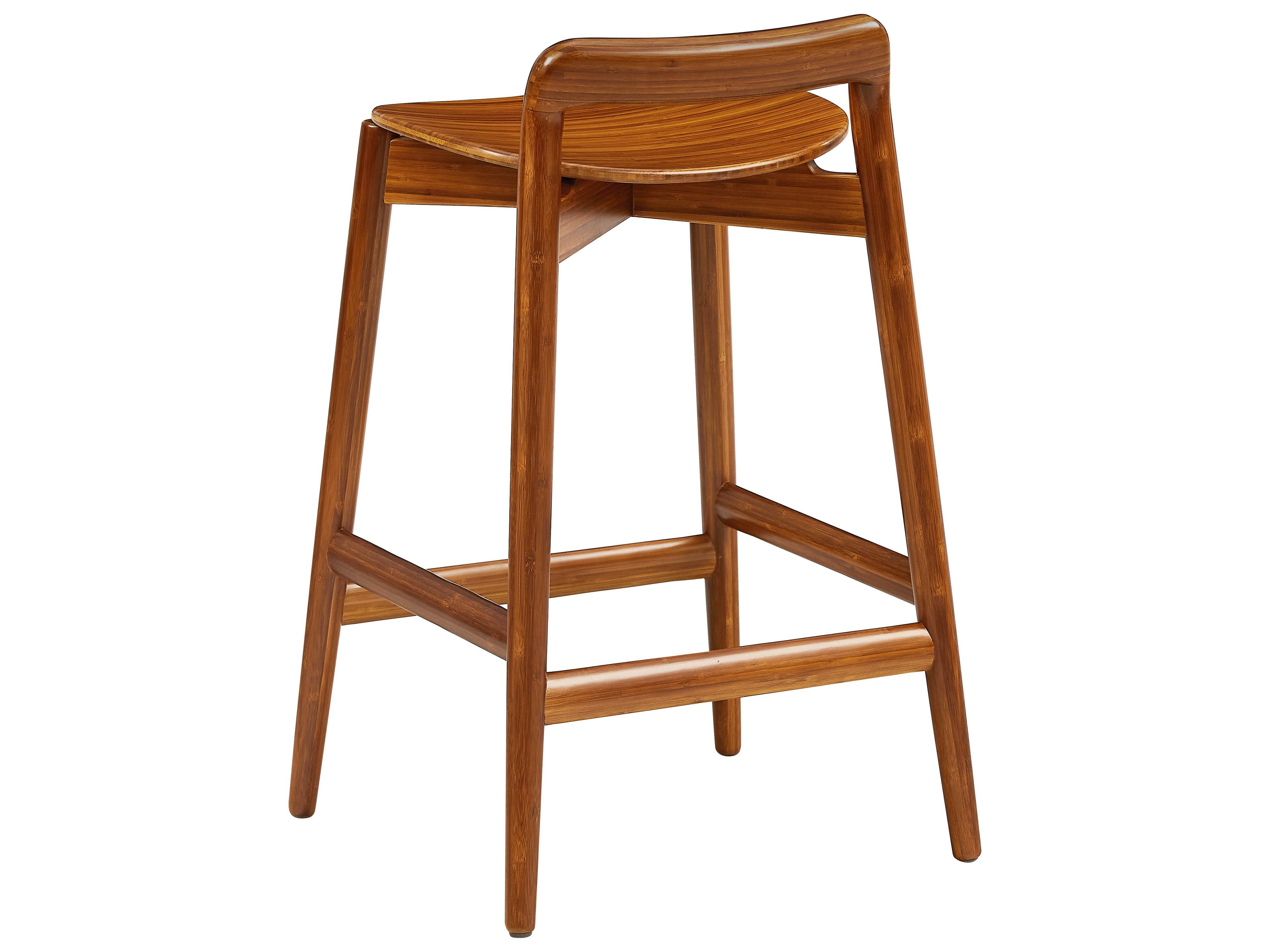Greenington Linna Amber Bamboo Wood Counter Stool