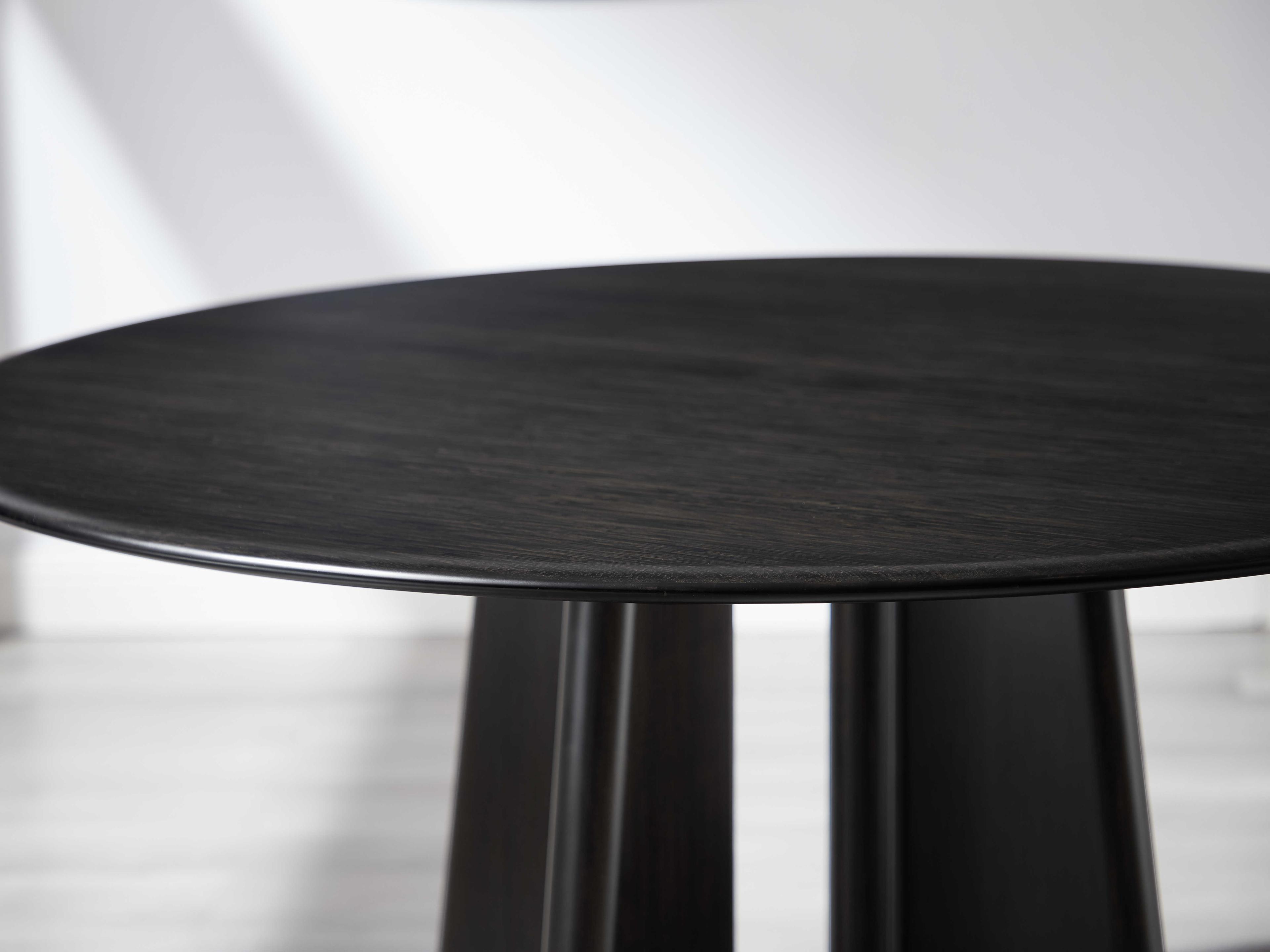 Greenington Luna Round Bamboo Caviar Dining Table