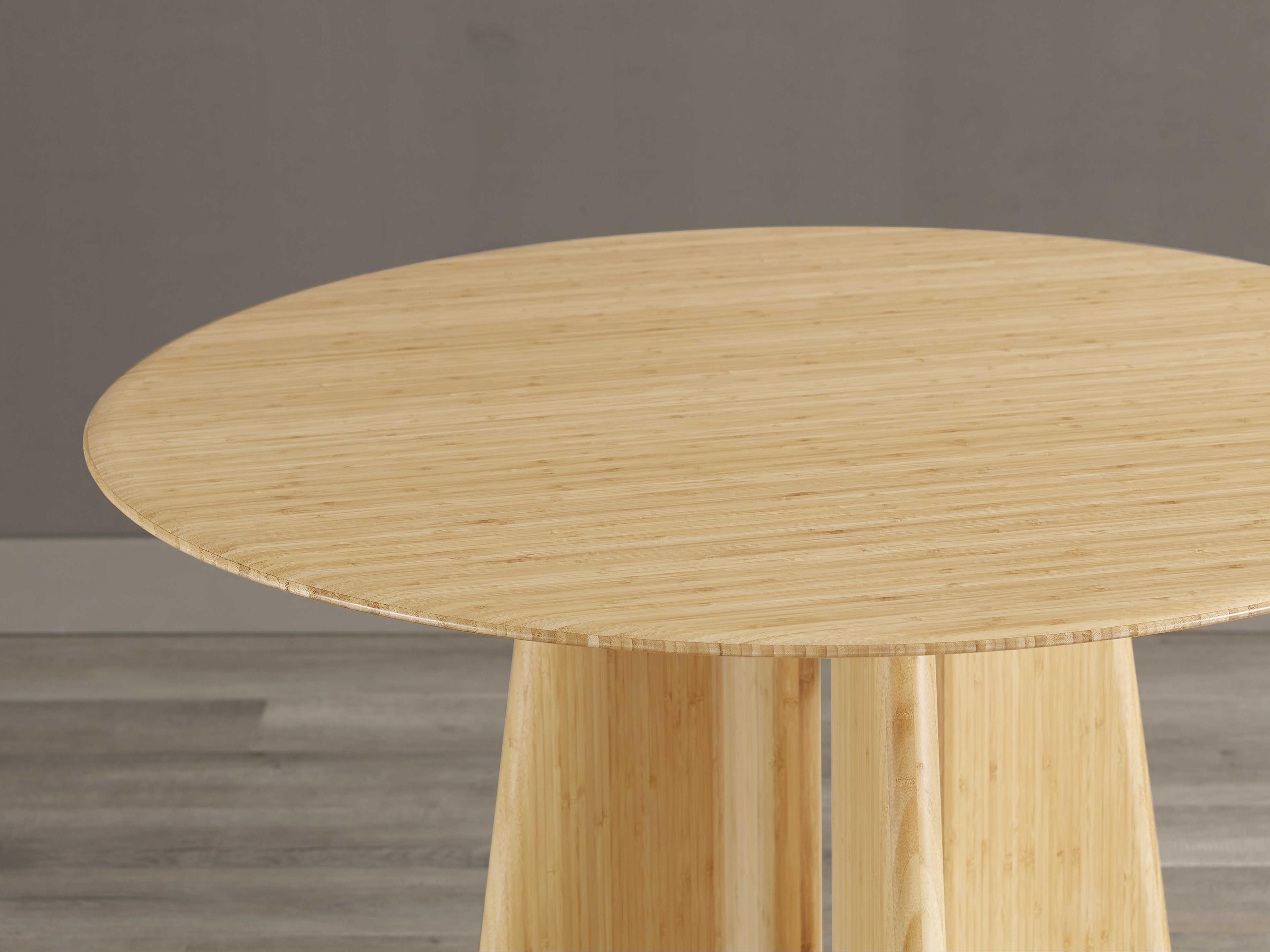 Greenington Luna Round Bamboo Wheat Dining Table