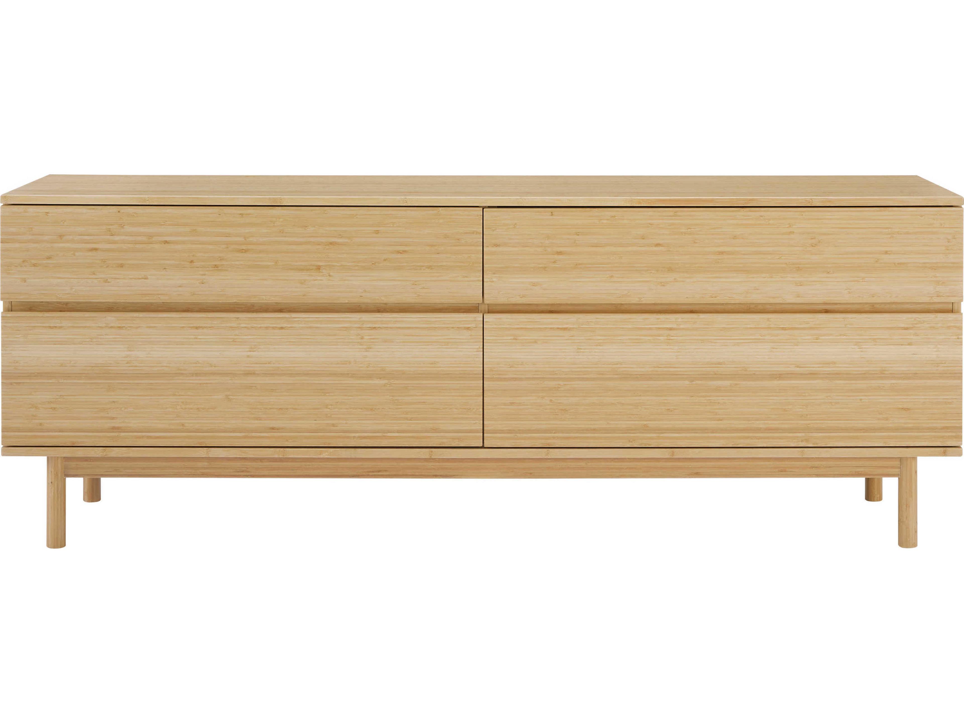 Greenington Monterey 4-Drawers Brown Bamboo Wood Double Dresser