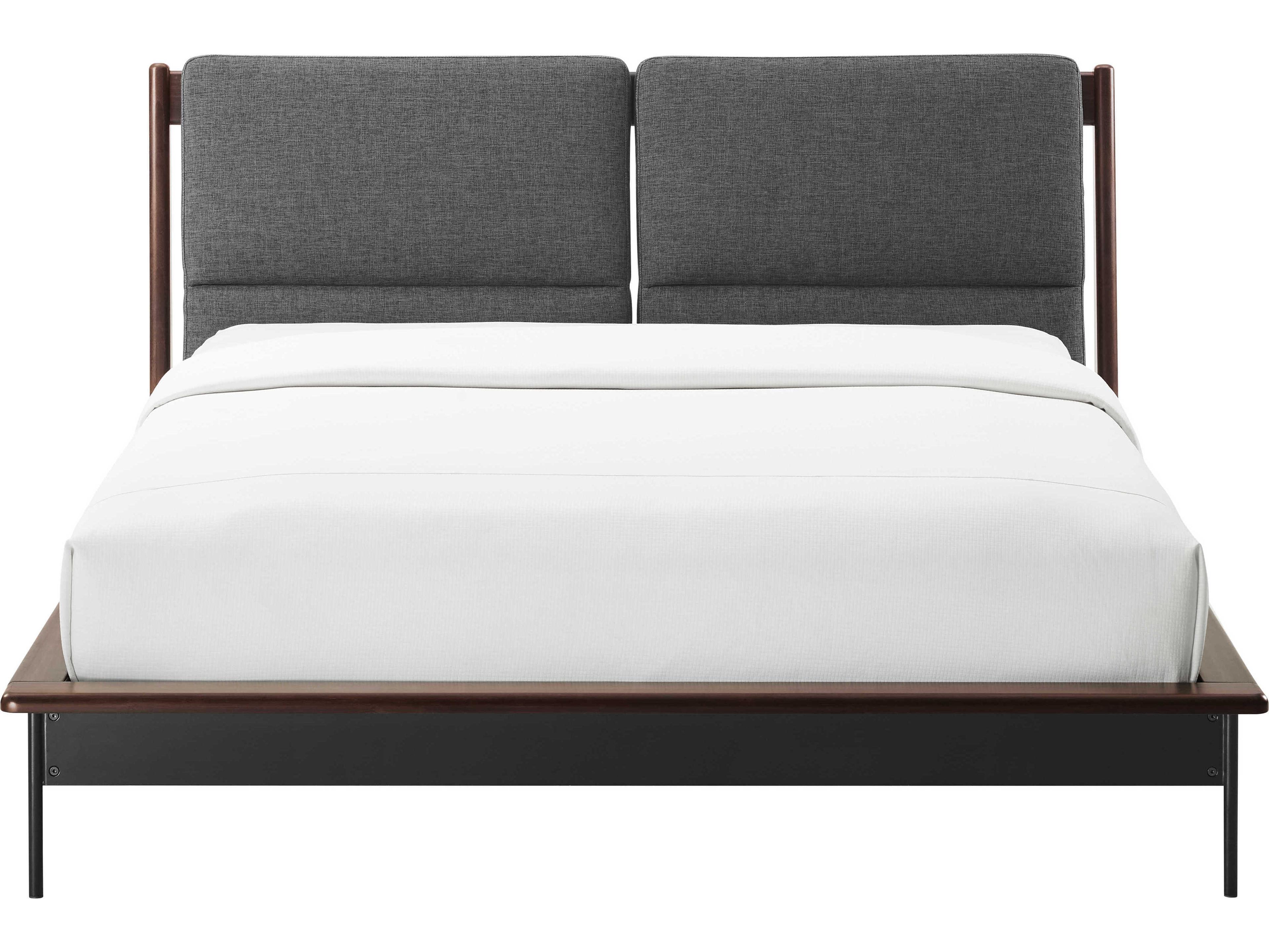 Park Avenue King Platform Bed with Fabric in Ruby