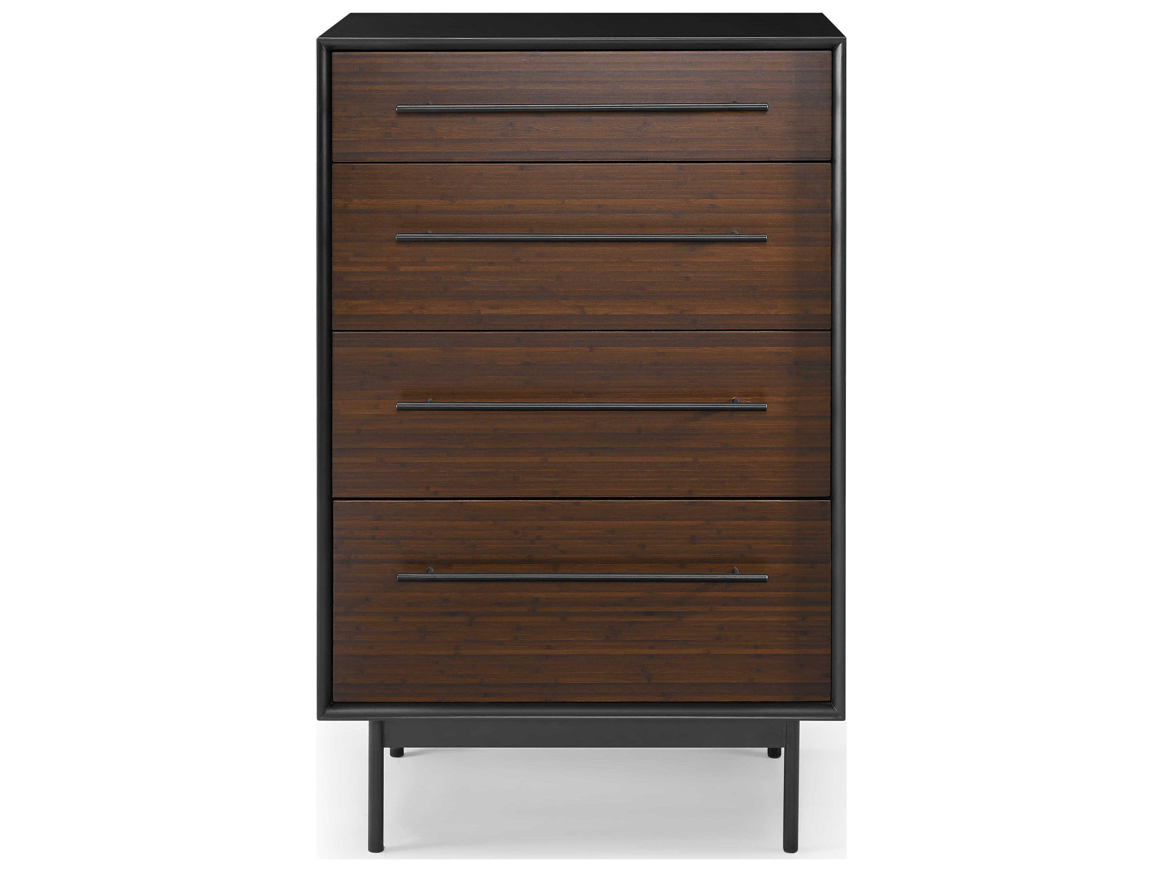 Greenington Park Avenue 4-Drawers Ruby Black Bamboo Wood Accent Chest