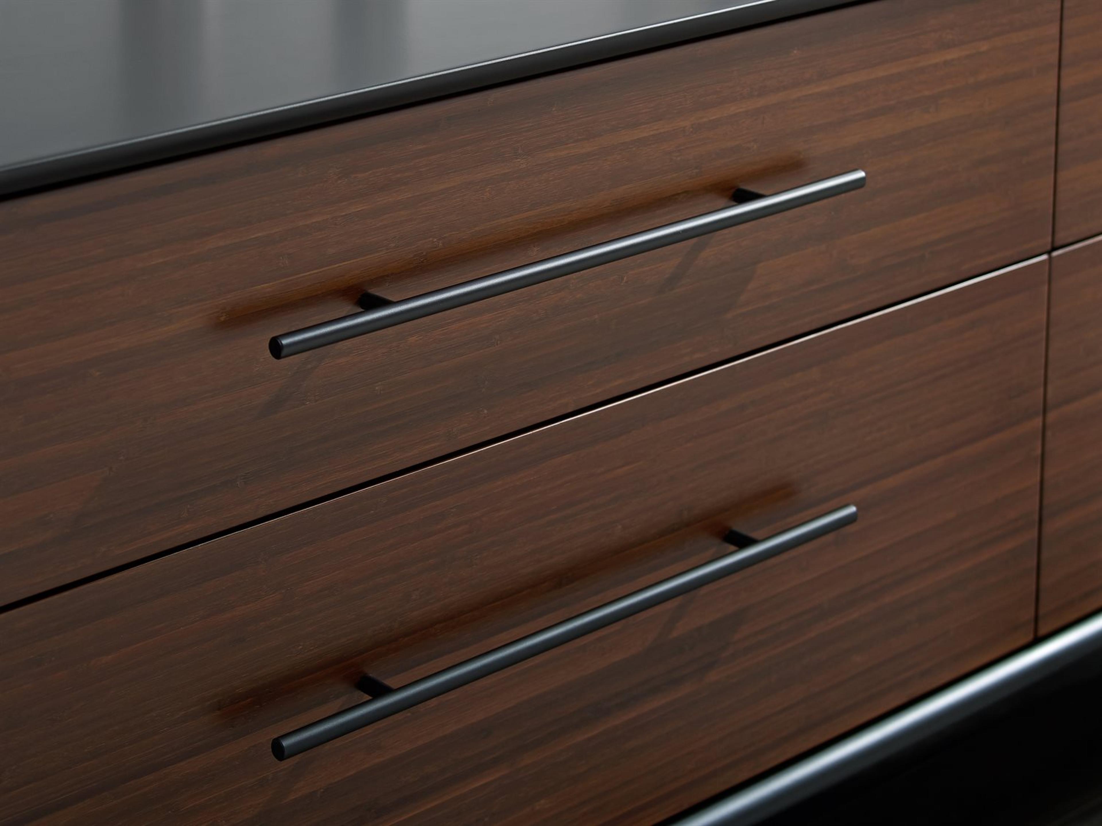 Greenington Park Avenue 4-Drawers Black Bamboo Wood Double Dresser