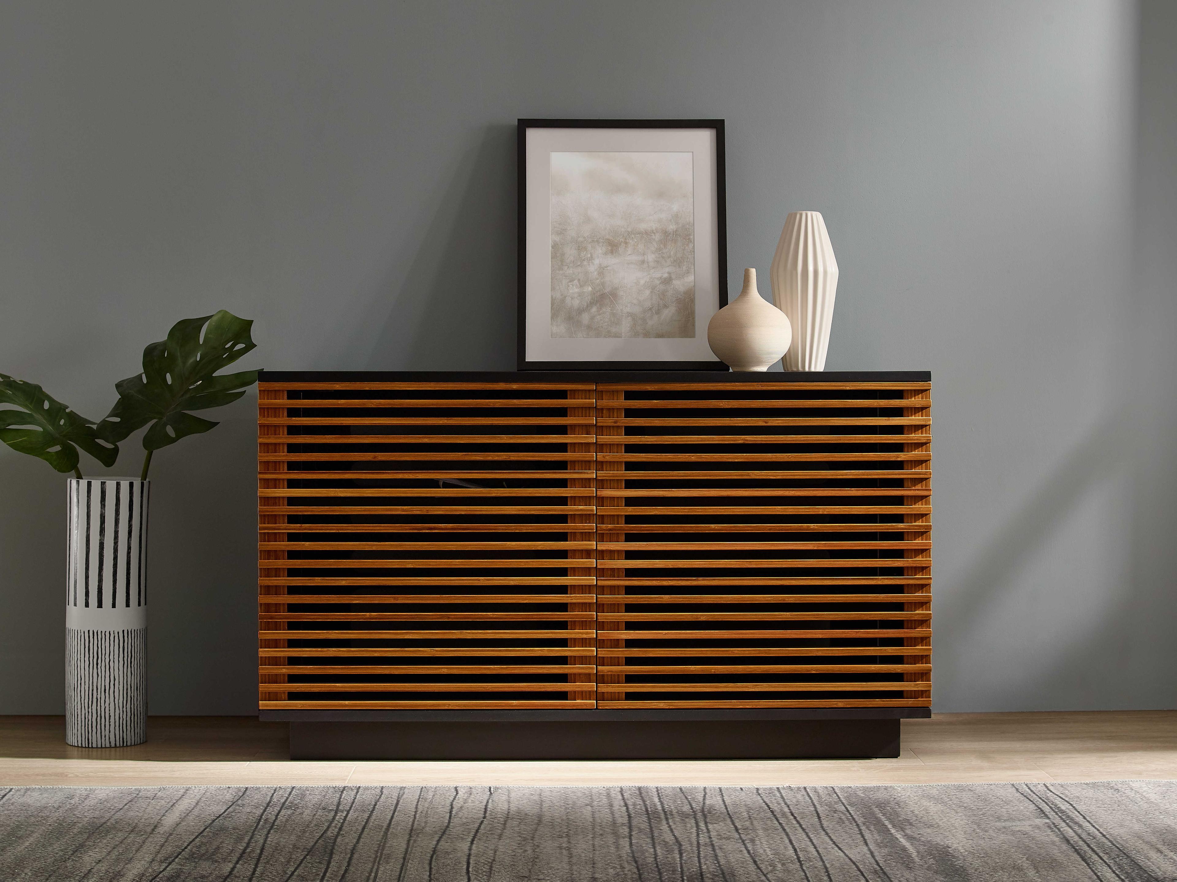 Greenington Rowan 48" Bamboo Wood Amber Media Console