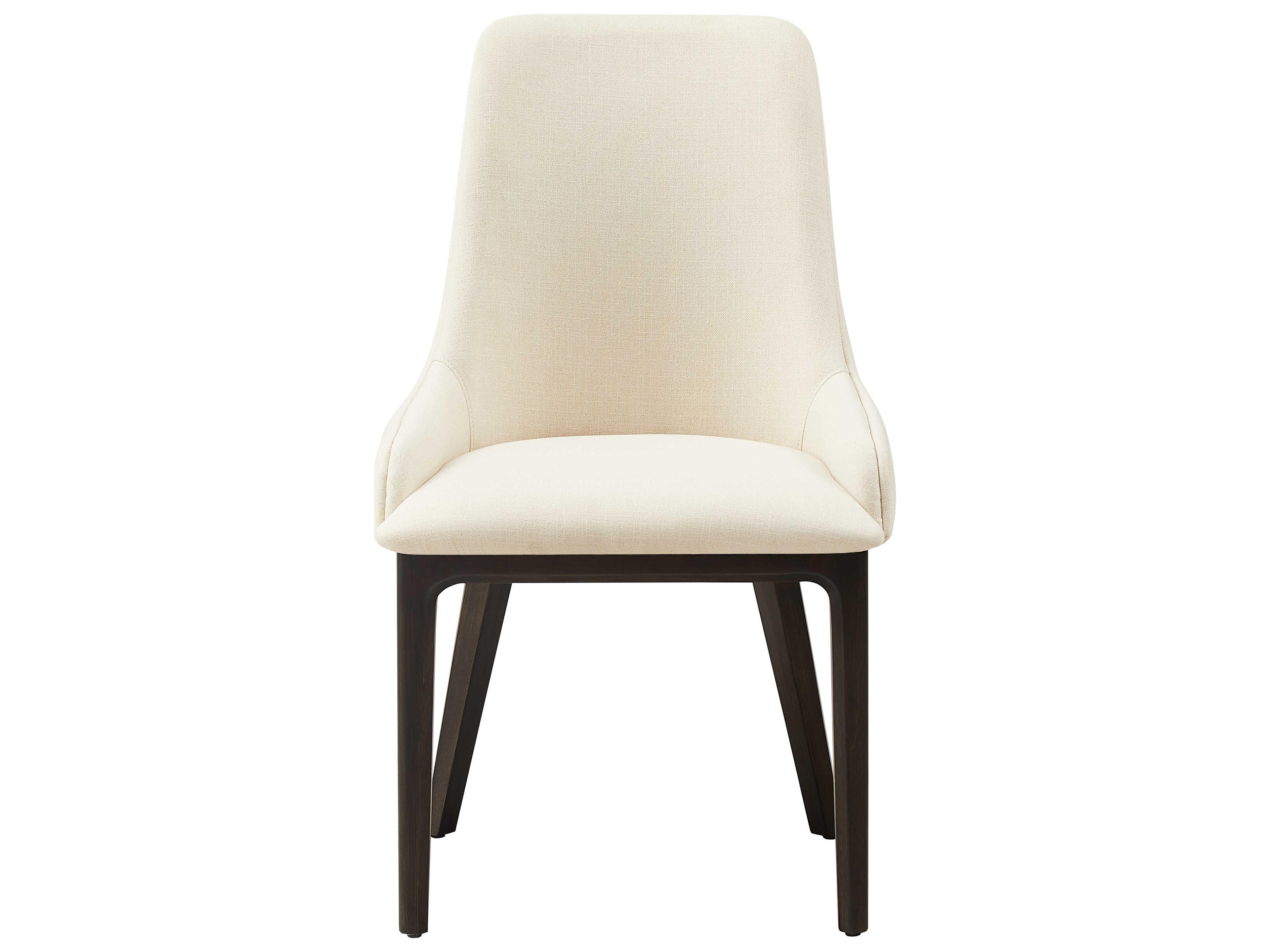 Greenington Sofie Bamboo Wood White Upholstered Arm Dining Chair