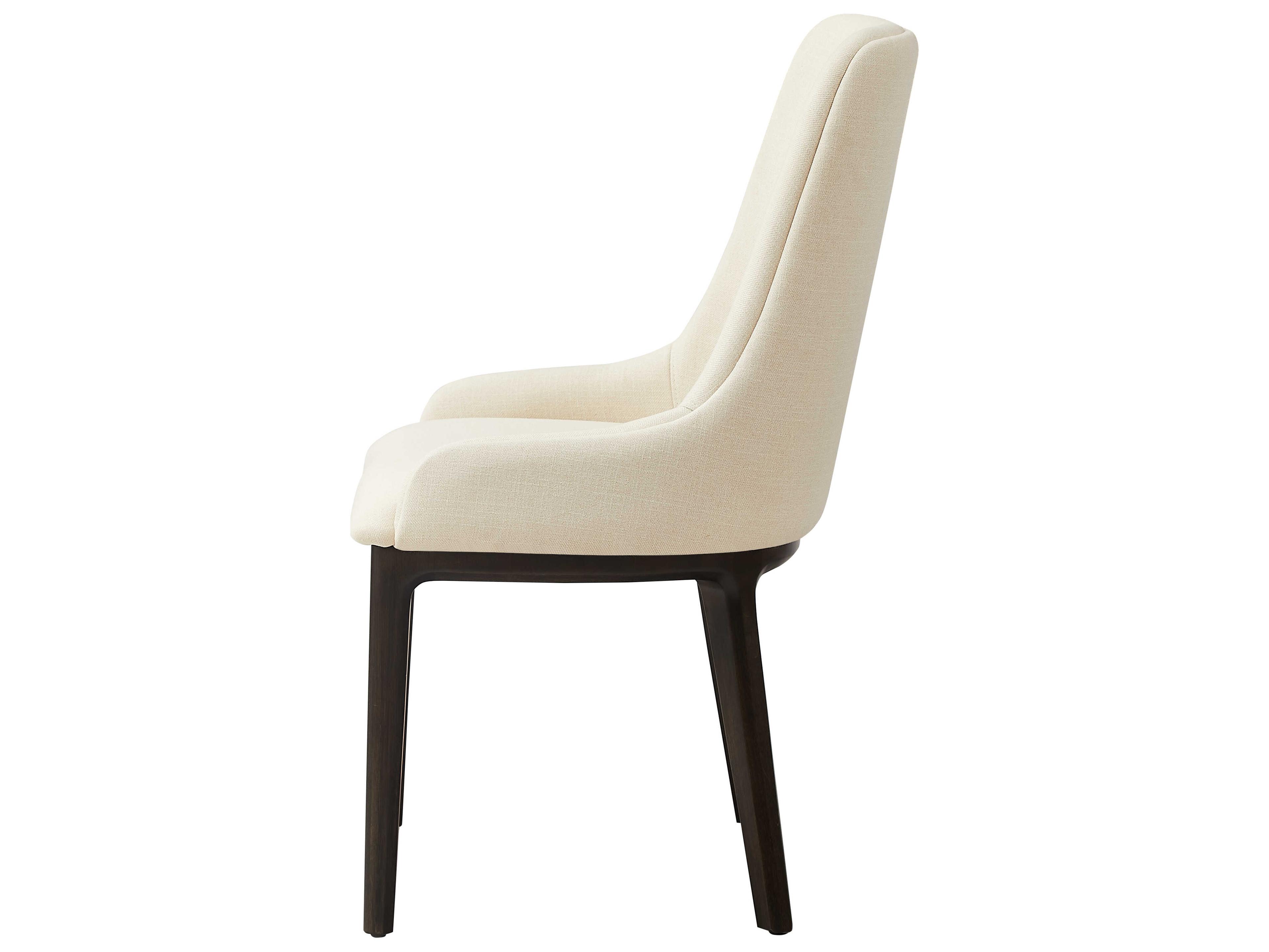 Greenington Sofie Bamboo Wood White Upholstered Arm Dining Chair