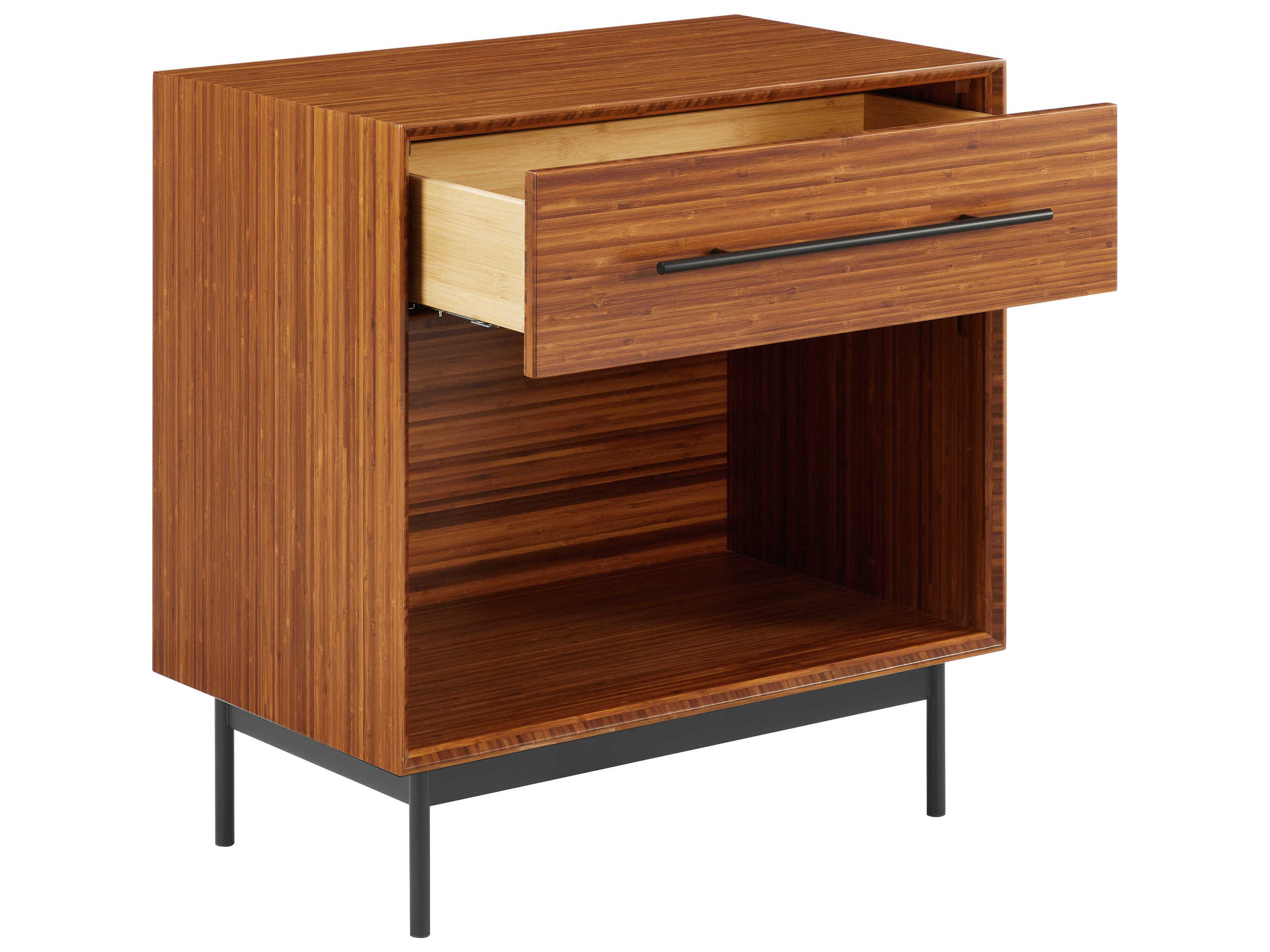Greenington Taylor 1-Drawer Brown Bamboo Wood Nightstand
