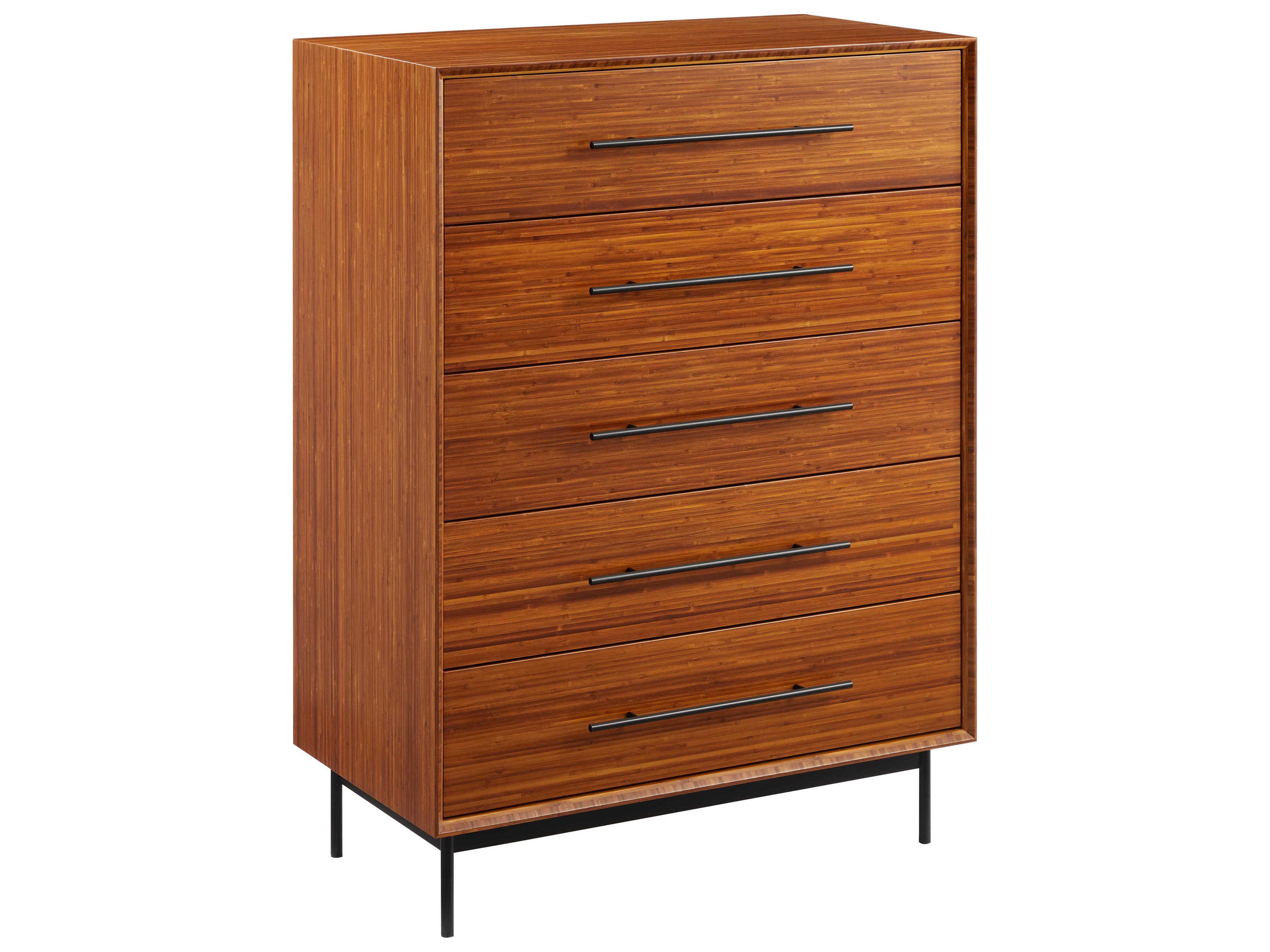 Taylor Amber Brown Bamboo Wood Accent Chest