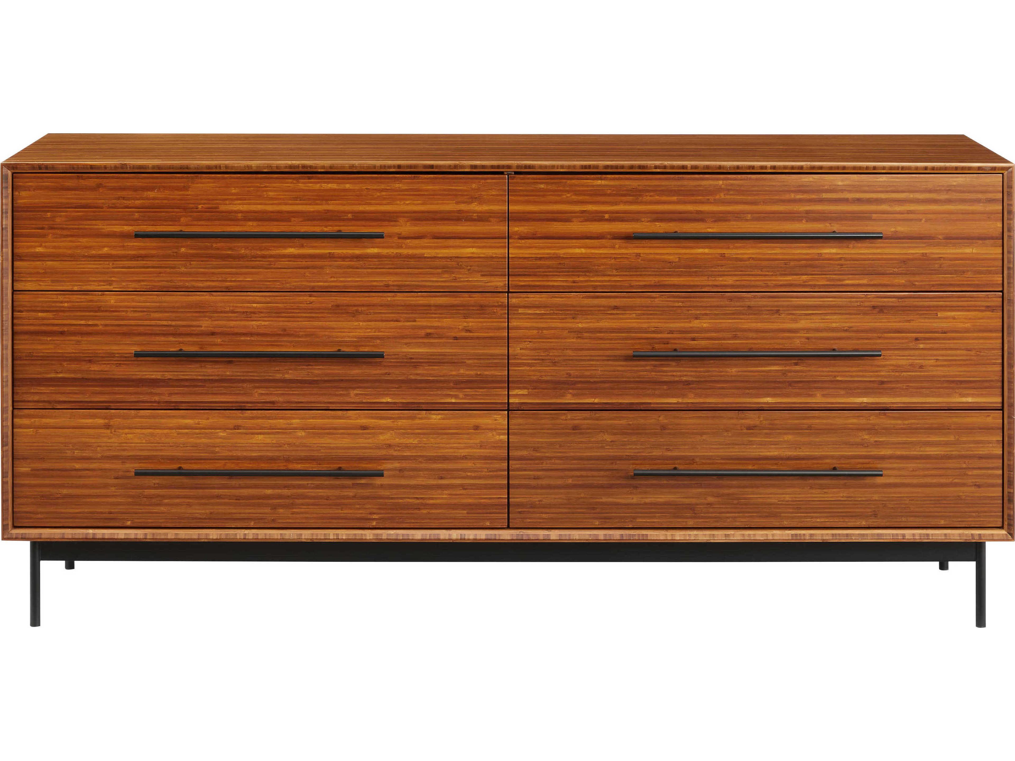 Greenington Taylor 6-Drawers Brown Bamboo Wood Double Dresser