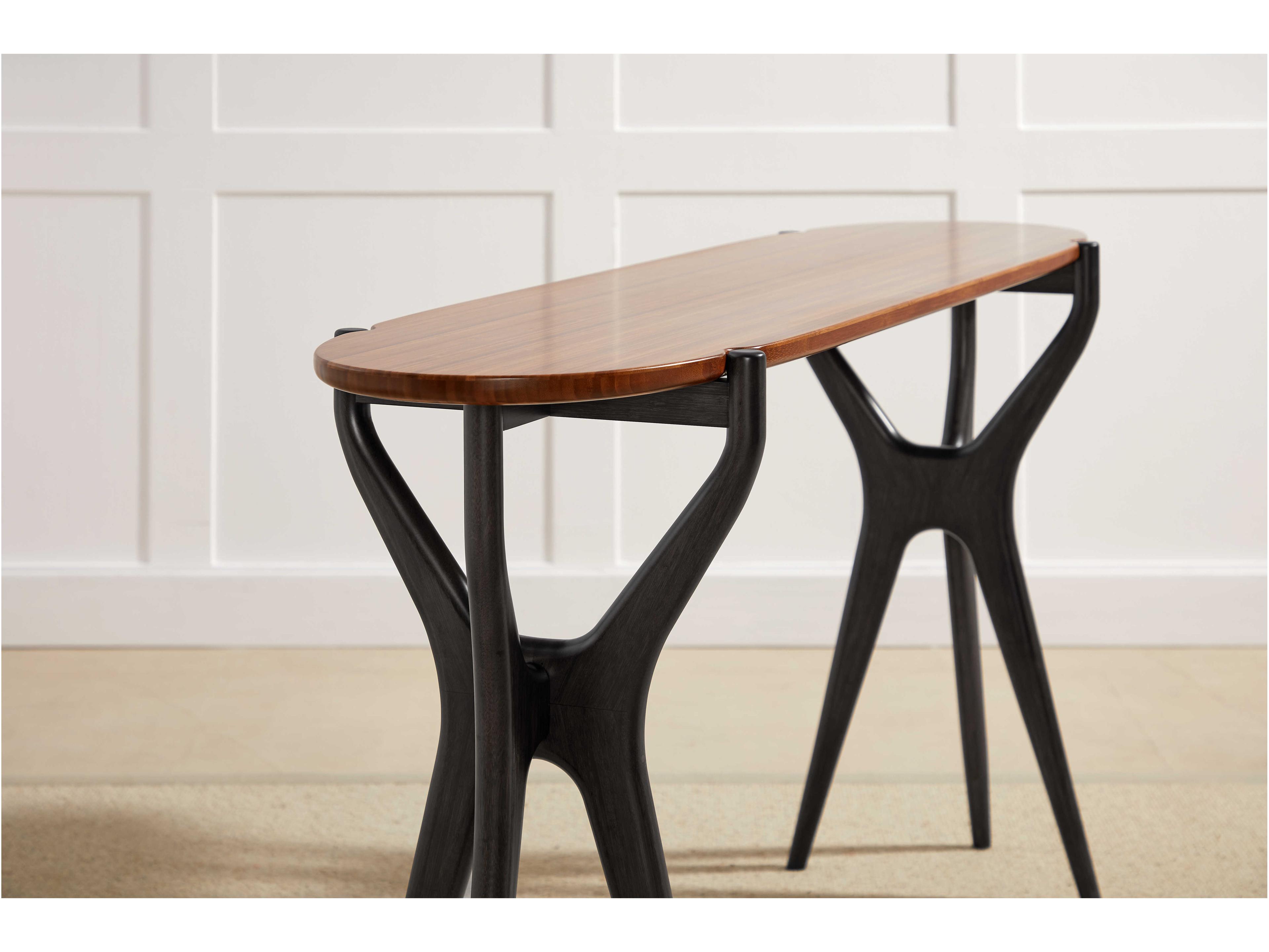 Greenington Tofino Oval Bamboo Amber Console Table