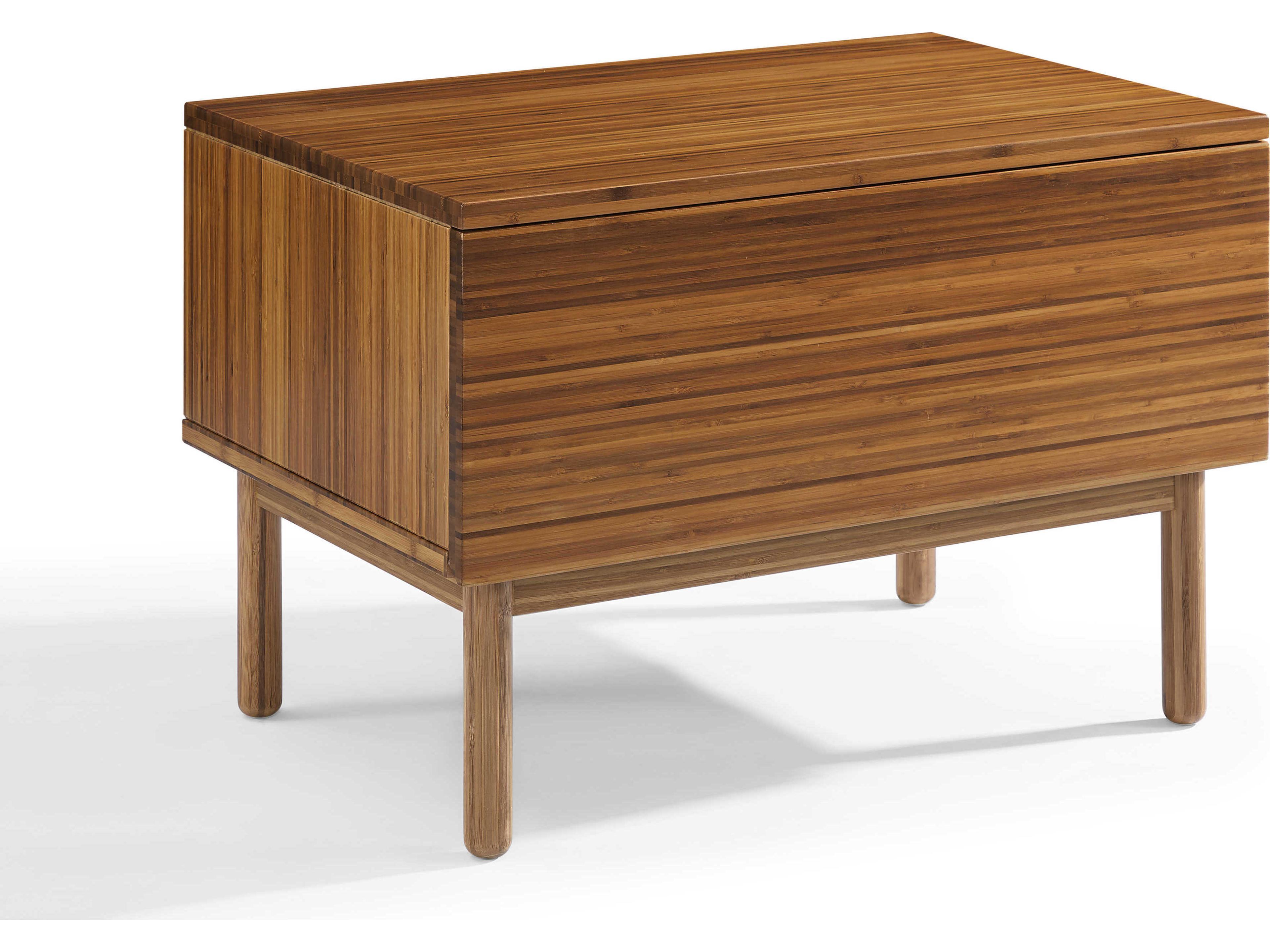 Ventura 1-Drawer Nightstand in Amber Bamboo