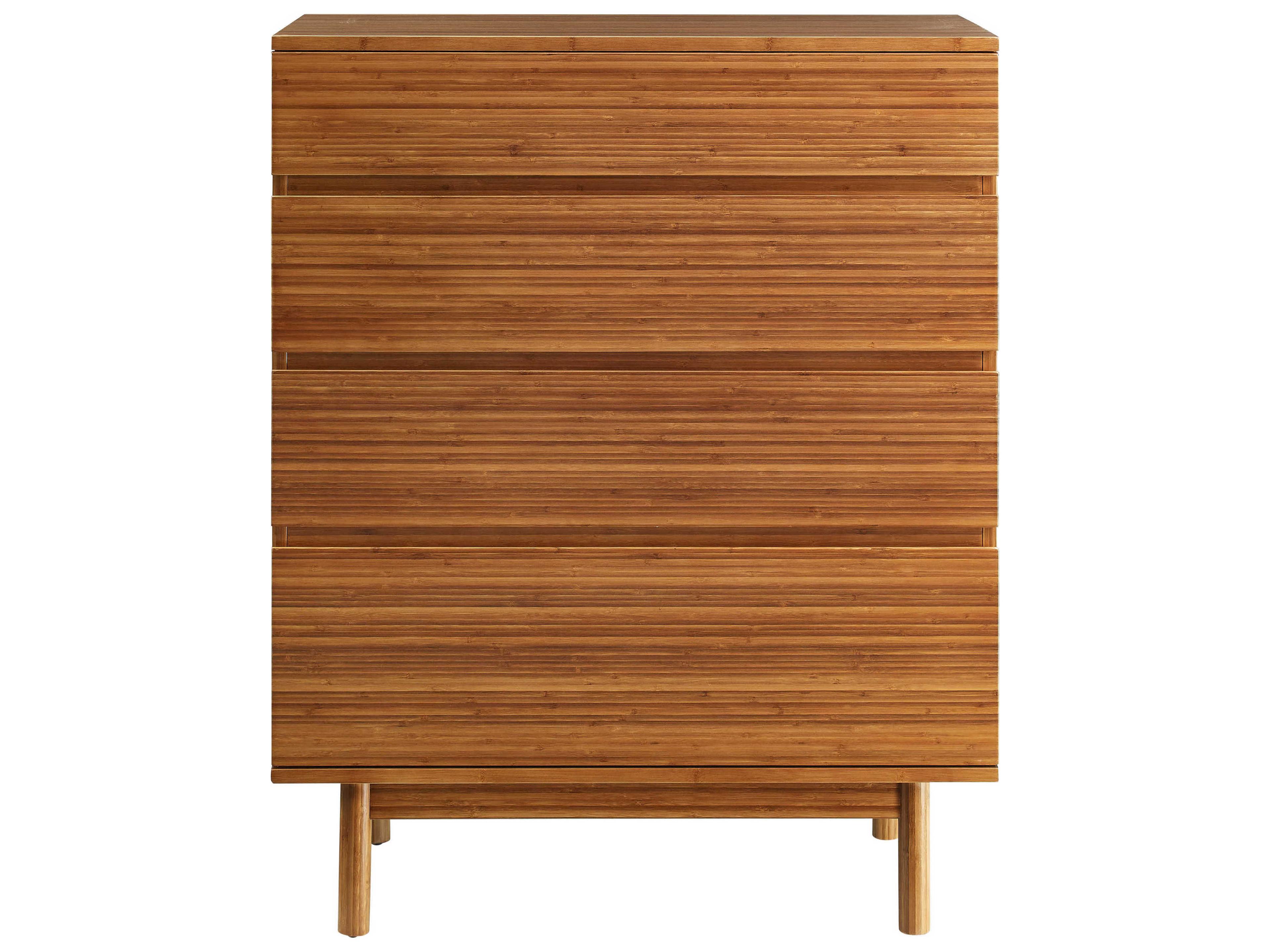 Greenington Ventura 4-Drawers Amber Brown Bamboo Wood Accent Chest