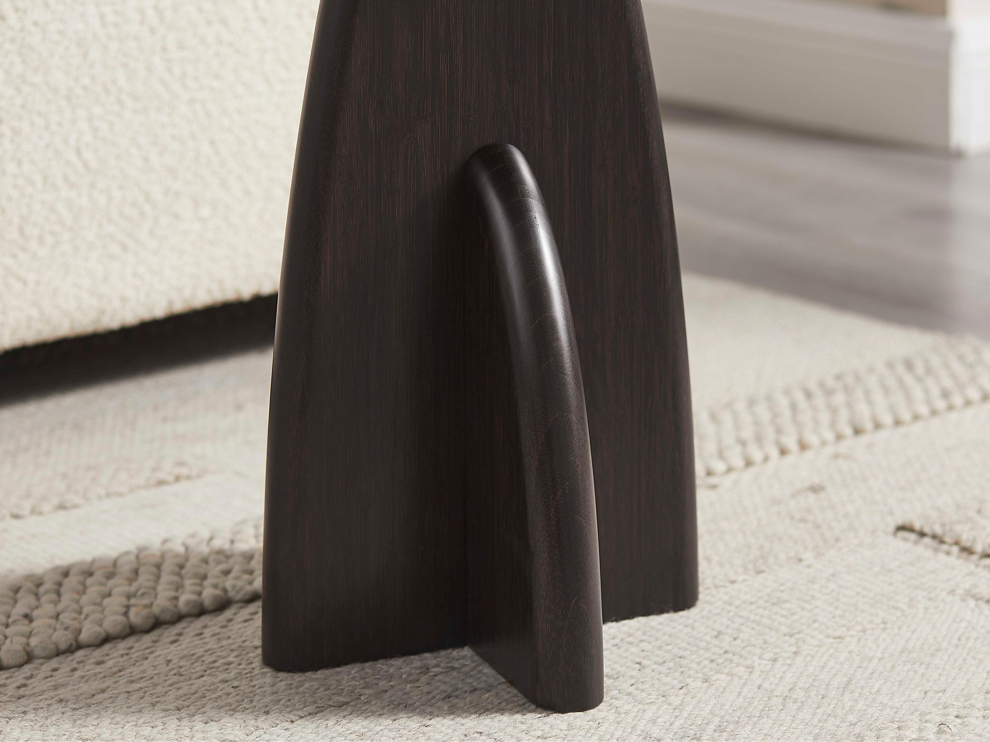 Greenington Zephyr Round Bamboo Caviar End Table