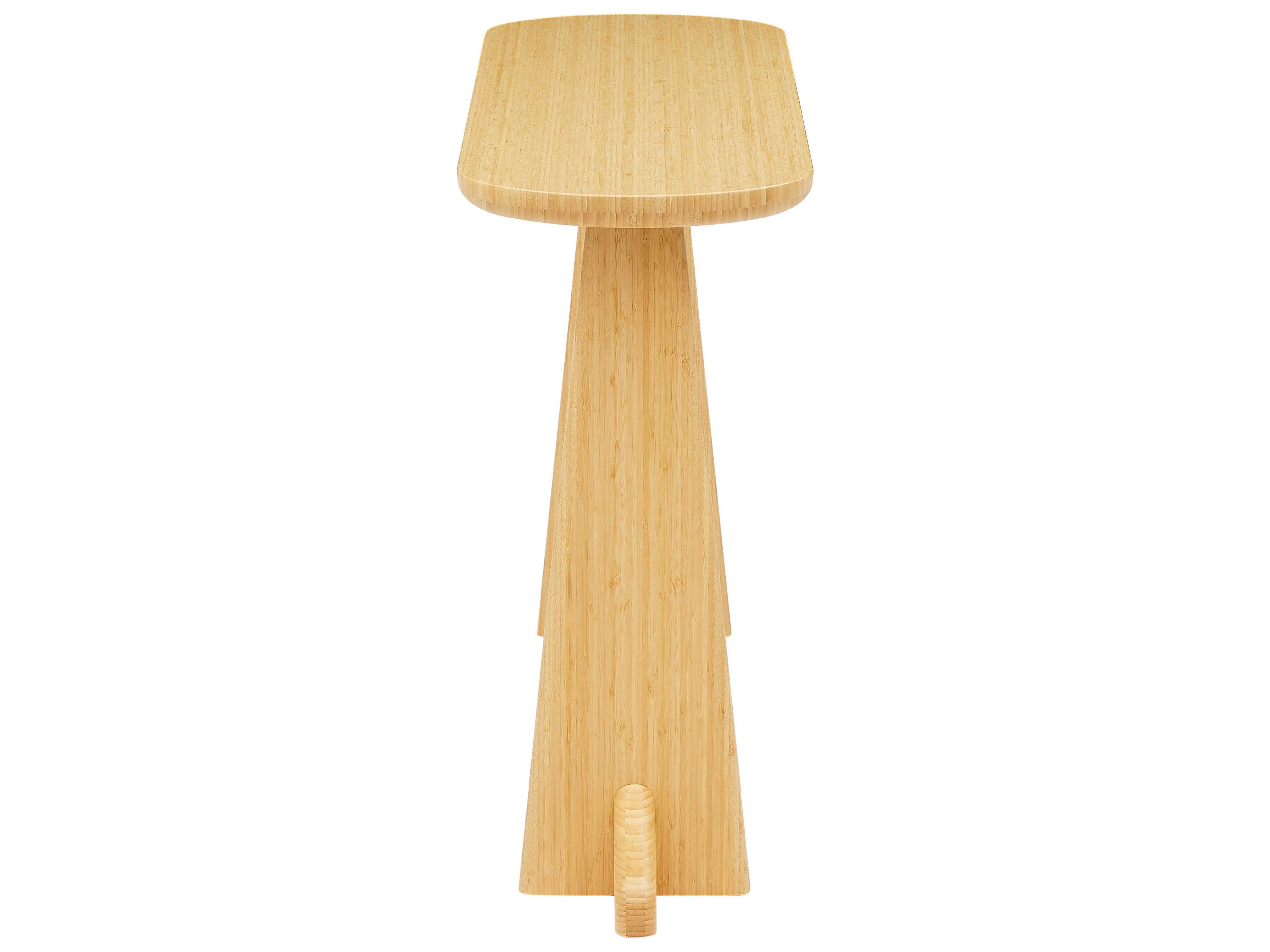 Greenington Zephyr Oval Bamboo Wheat Console Table