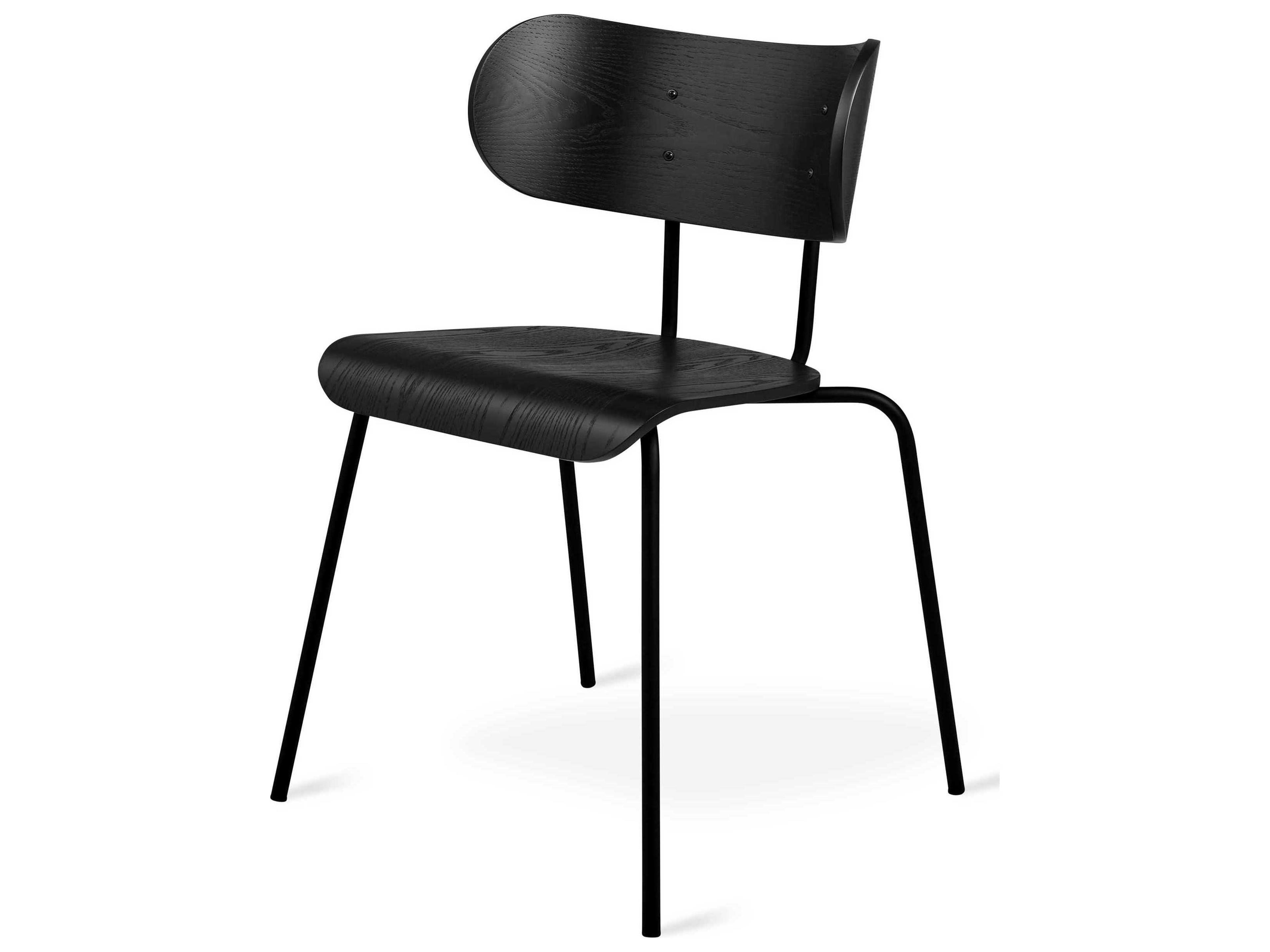 Bantam Ash Wood Black Side Dining Chair