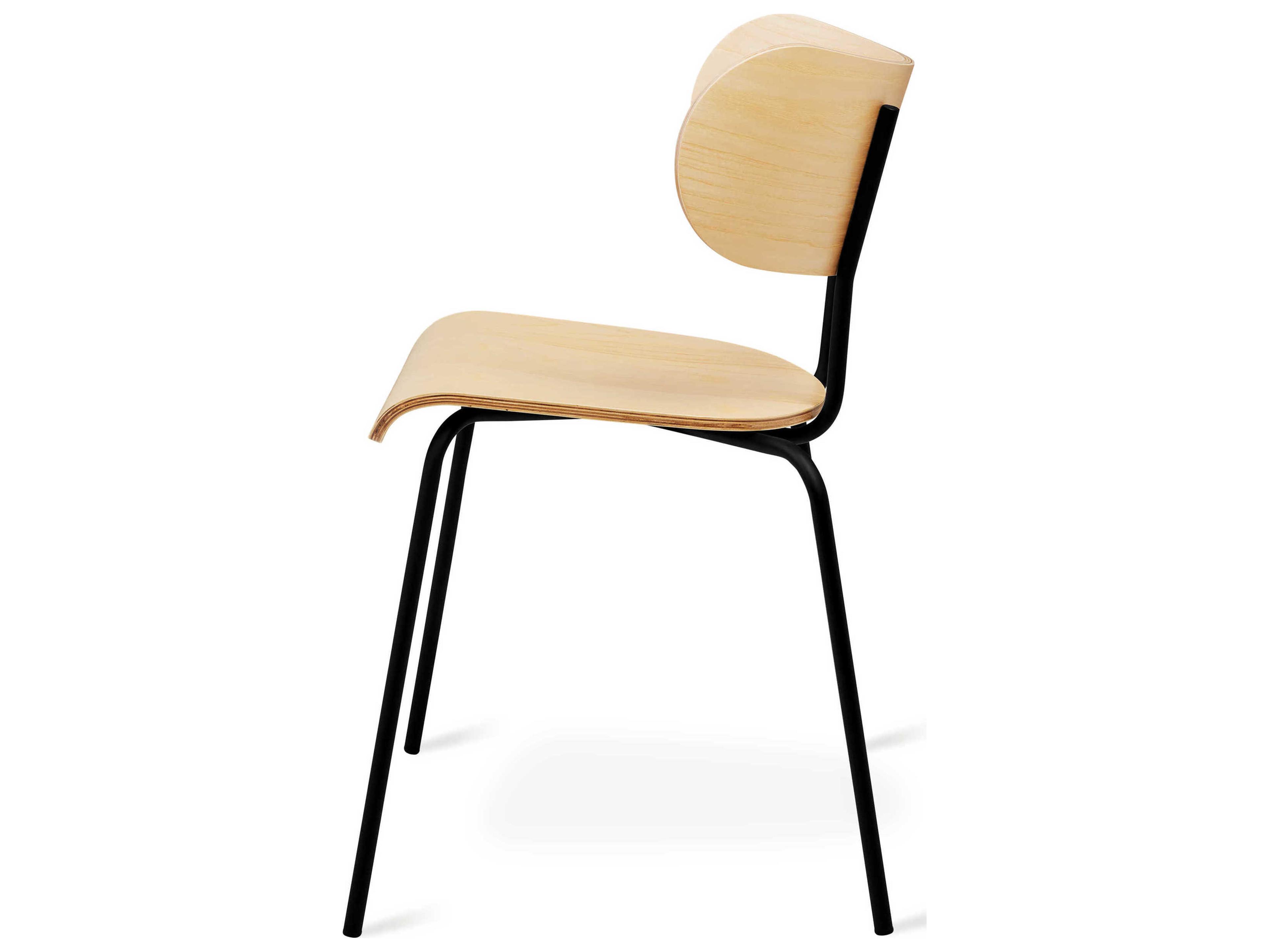 Gus* Modern Bantam Ash Wood Brown Side Dining Chair