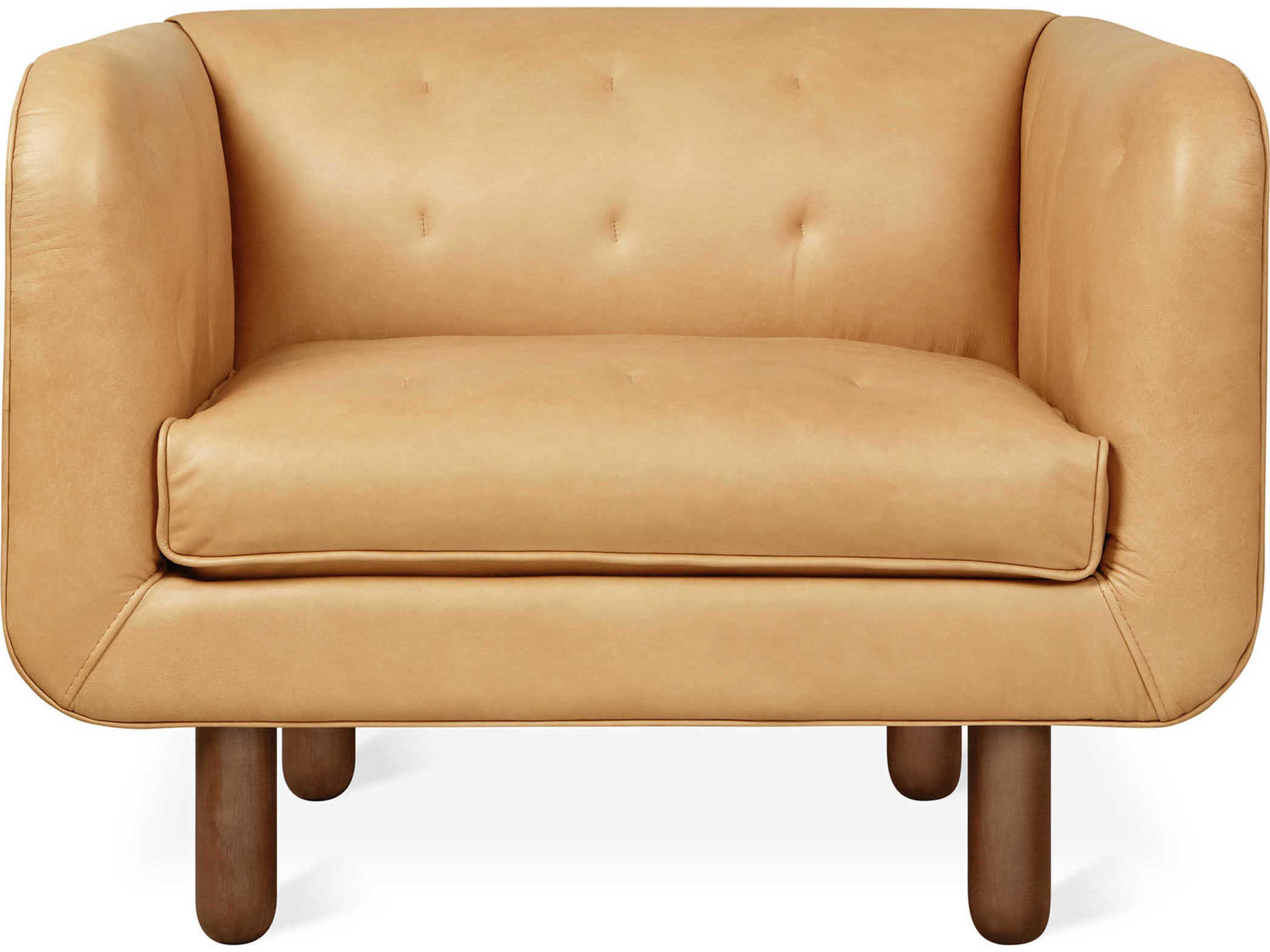 Gus* Modern Beaconsfield Brown Leather Accent Chair