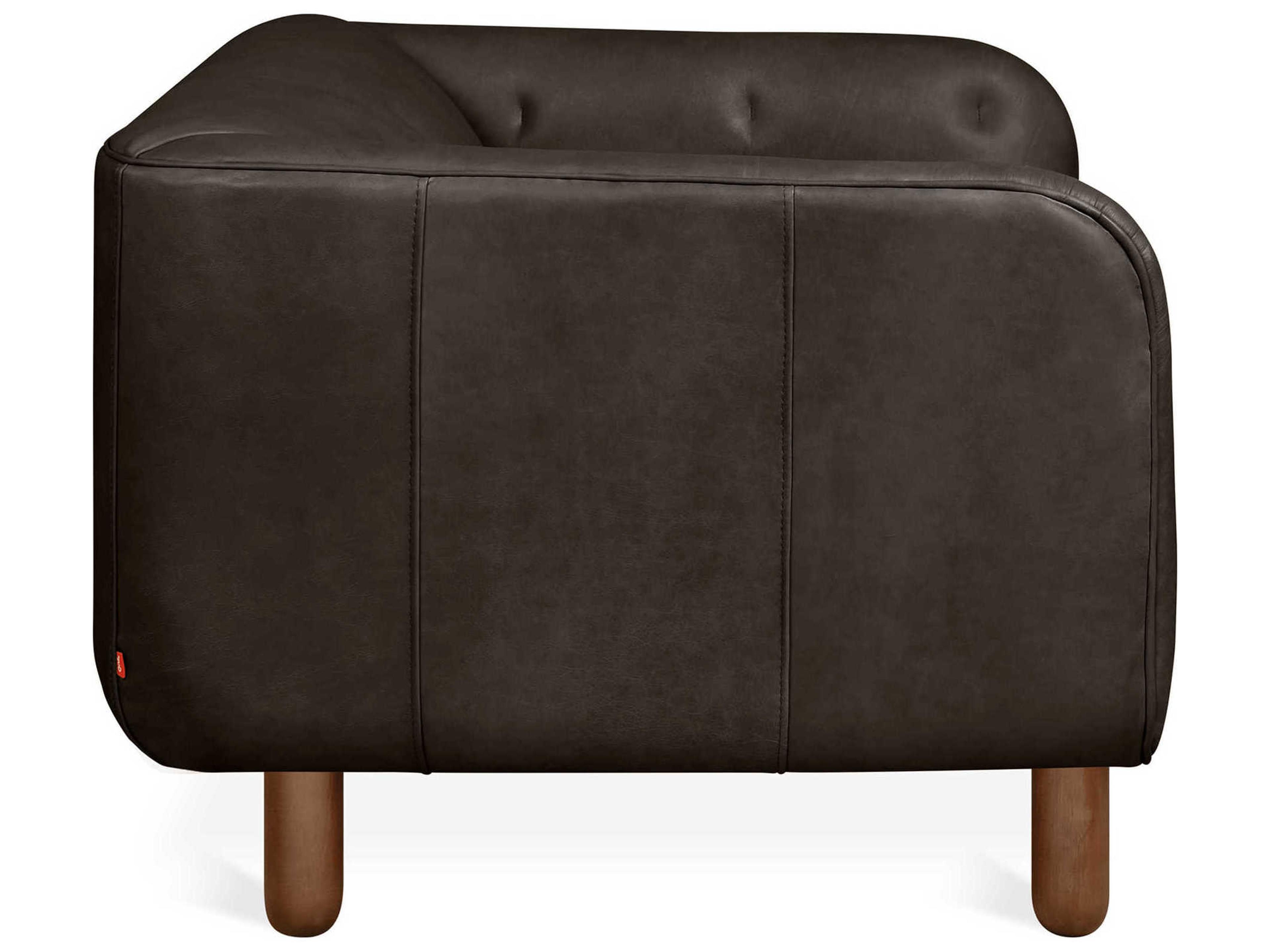 Gus* Modern Beaconsfield Black Leather Accent Chair