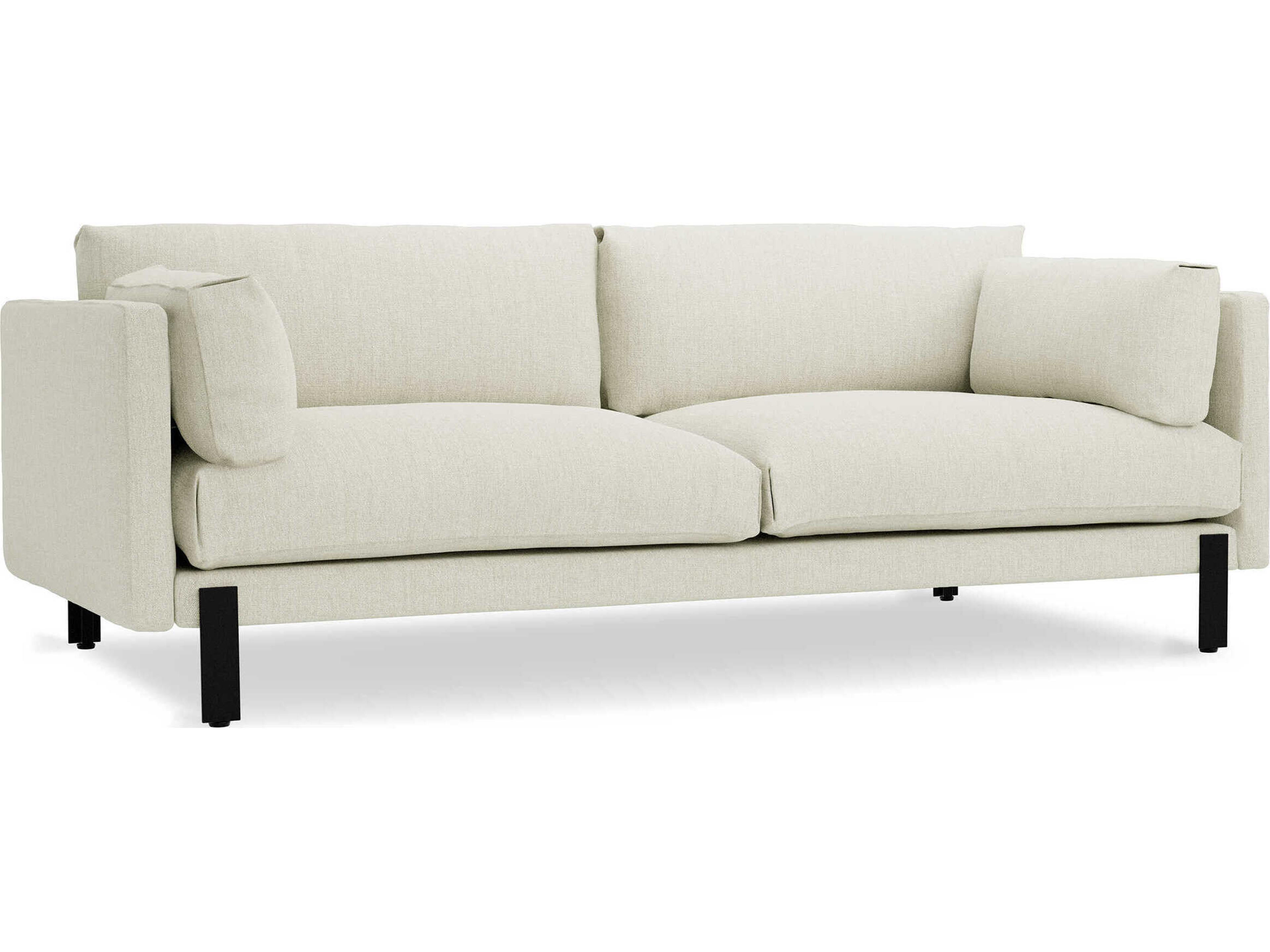 Silverlake Sutton Canvas White Upholstered Sofa
