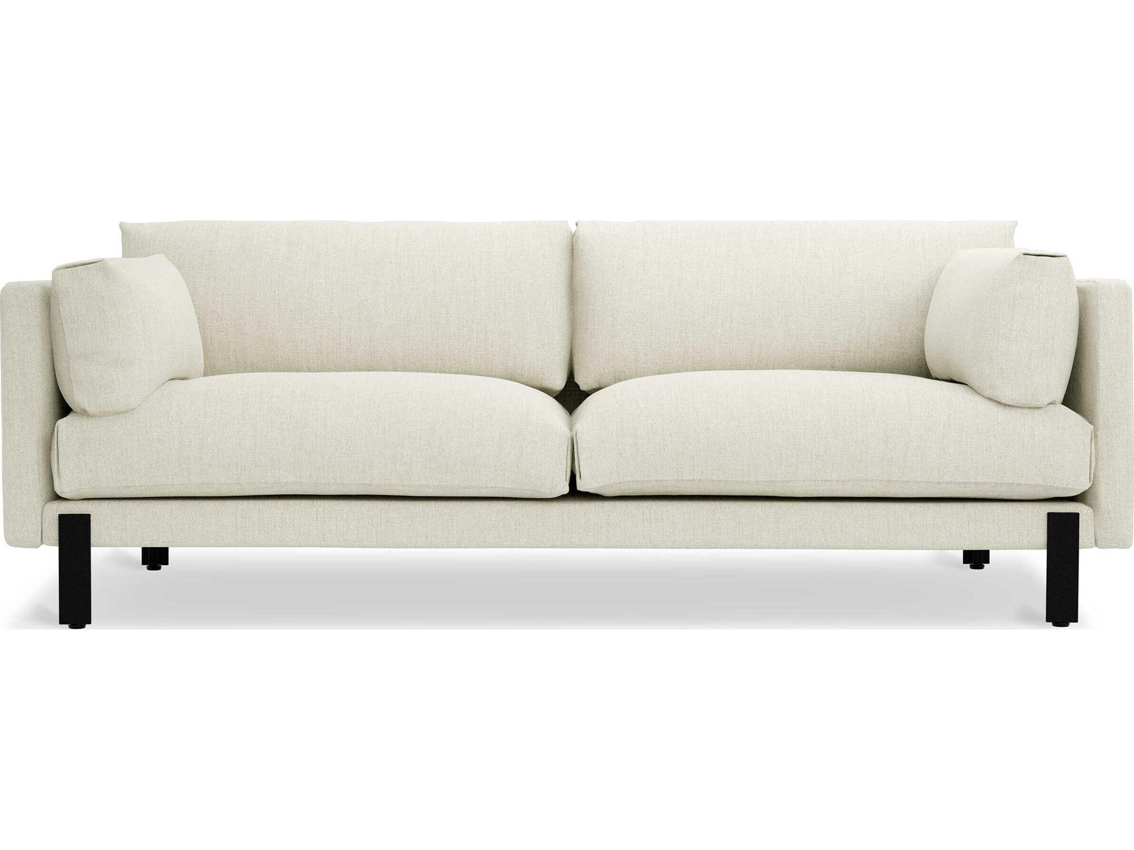 Gus* Modern Silverlake Sutton Canvas White Upholstered Sofa