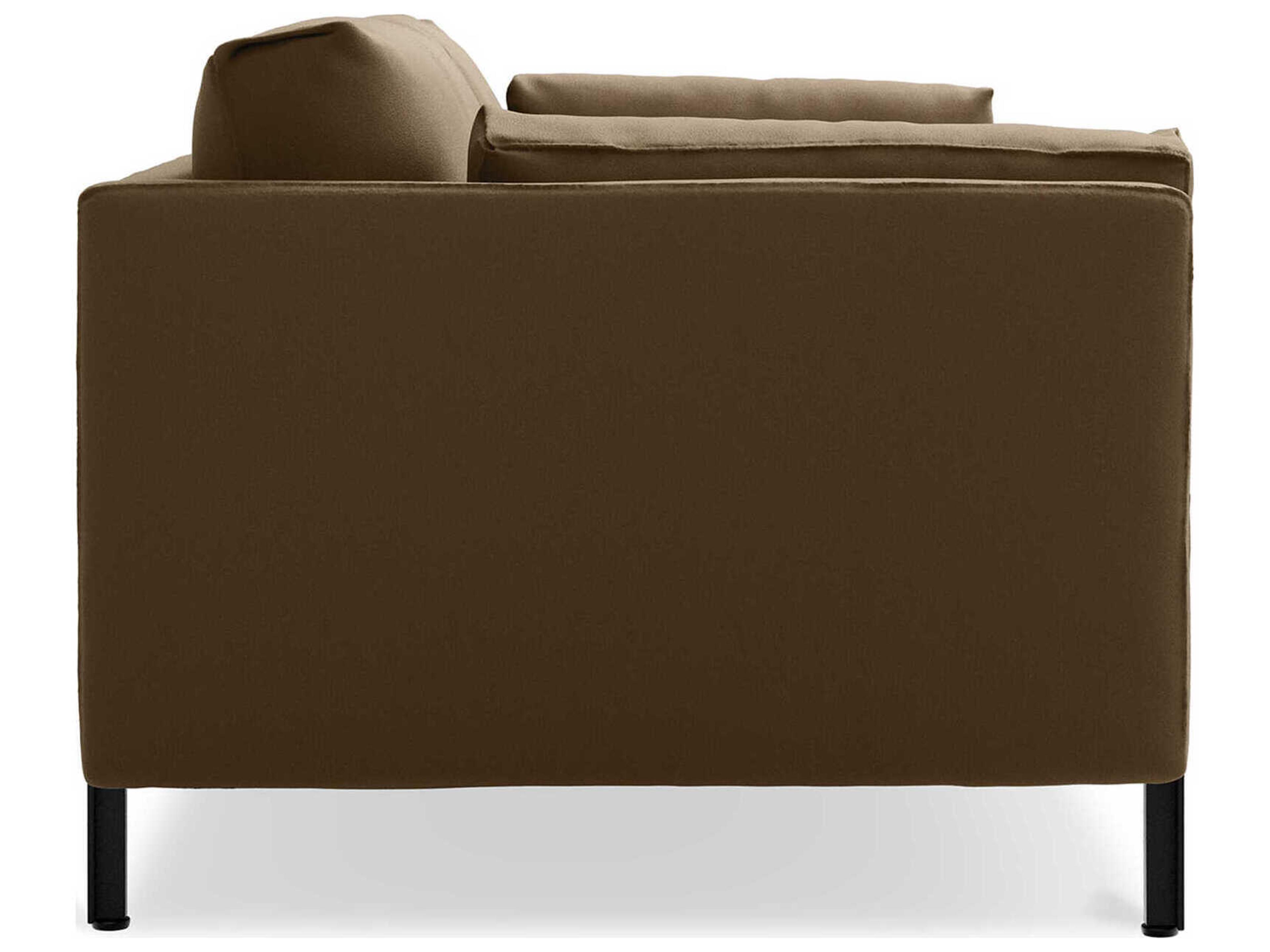 Gus* Modern Silverlake Velvet Cocoa Brown Upholstered Sofa
