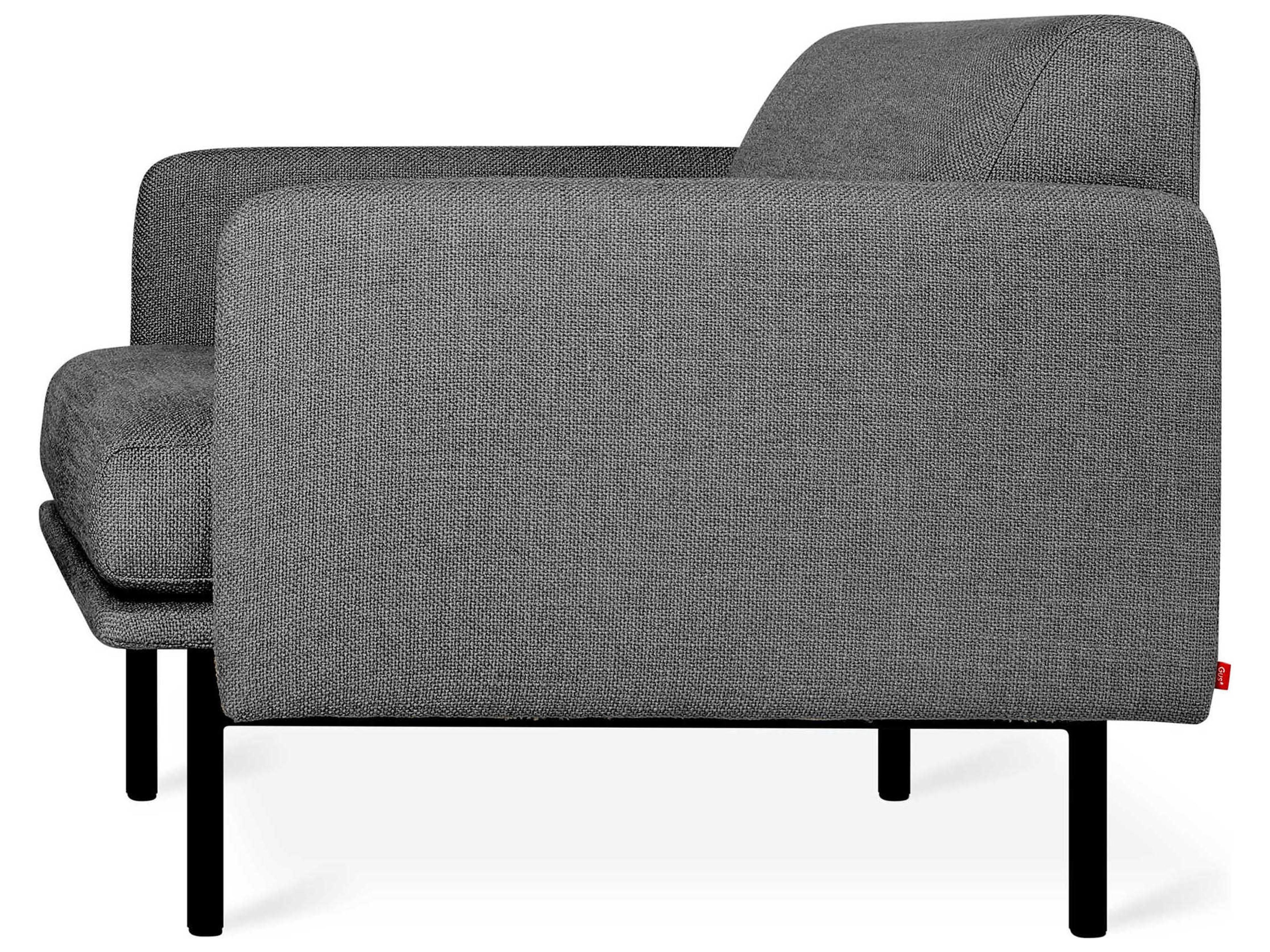 Gus* Modern Foundry Gray Fabric Accent Chair