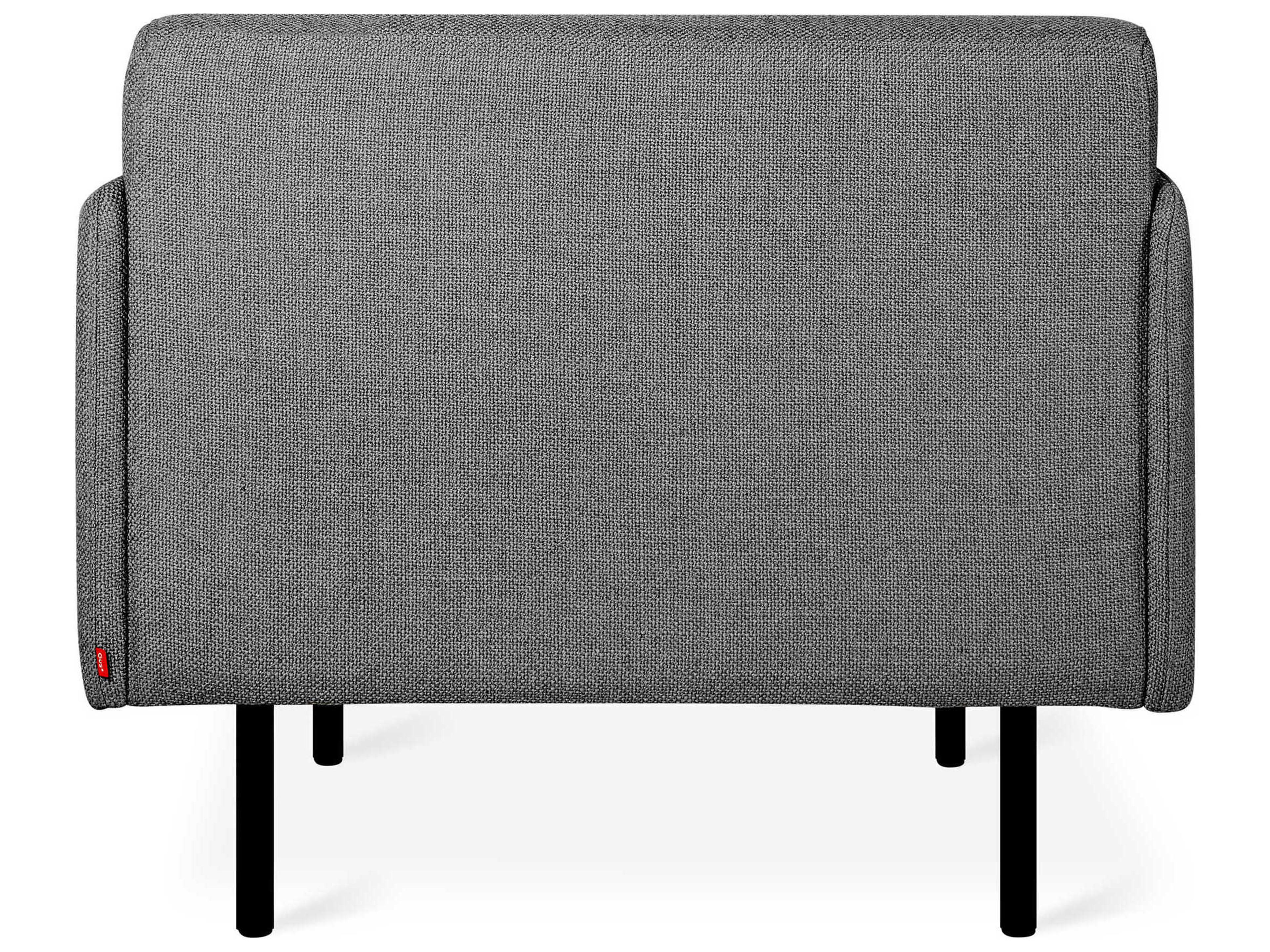 Gus* Modern Foundry Gray Fabric Accent Chair